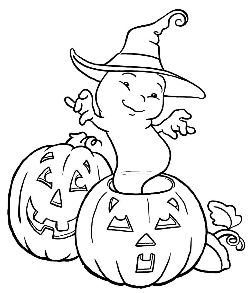 Halloween Pumpkin Coloring Pages Printables Halloween Ghost And Pumpkin Coloring Pages Kids Hallowen Coloring
