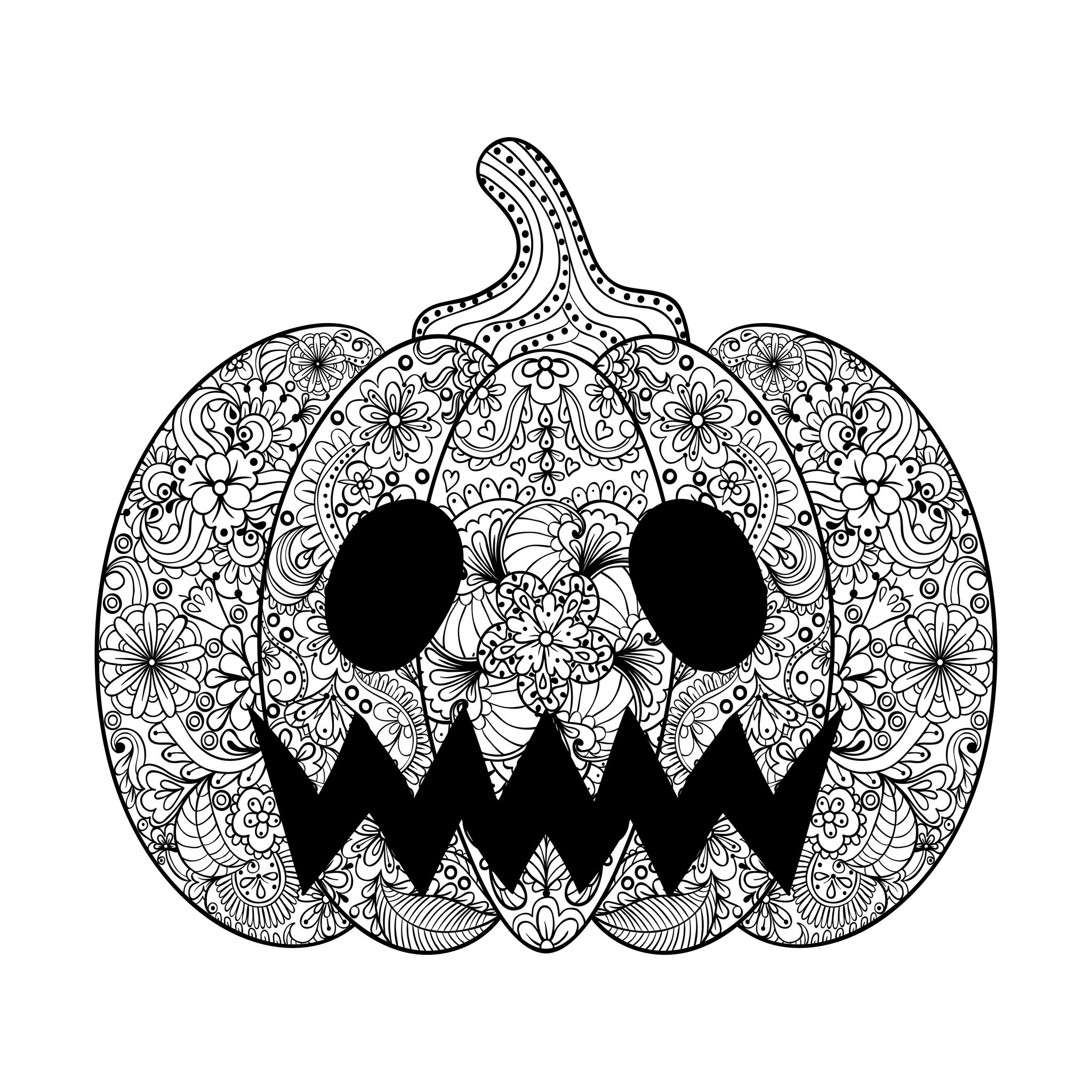 Halloween Pumpkin Coloring Pages Printables Halloween Scary Pumpkin Halloween Adult Coloring Pages