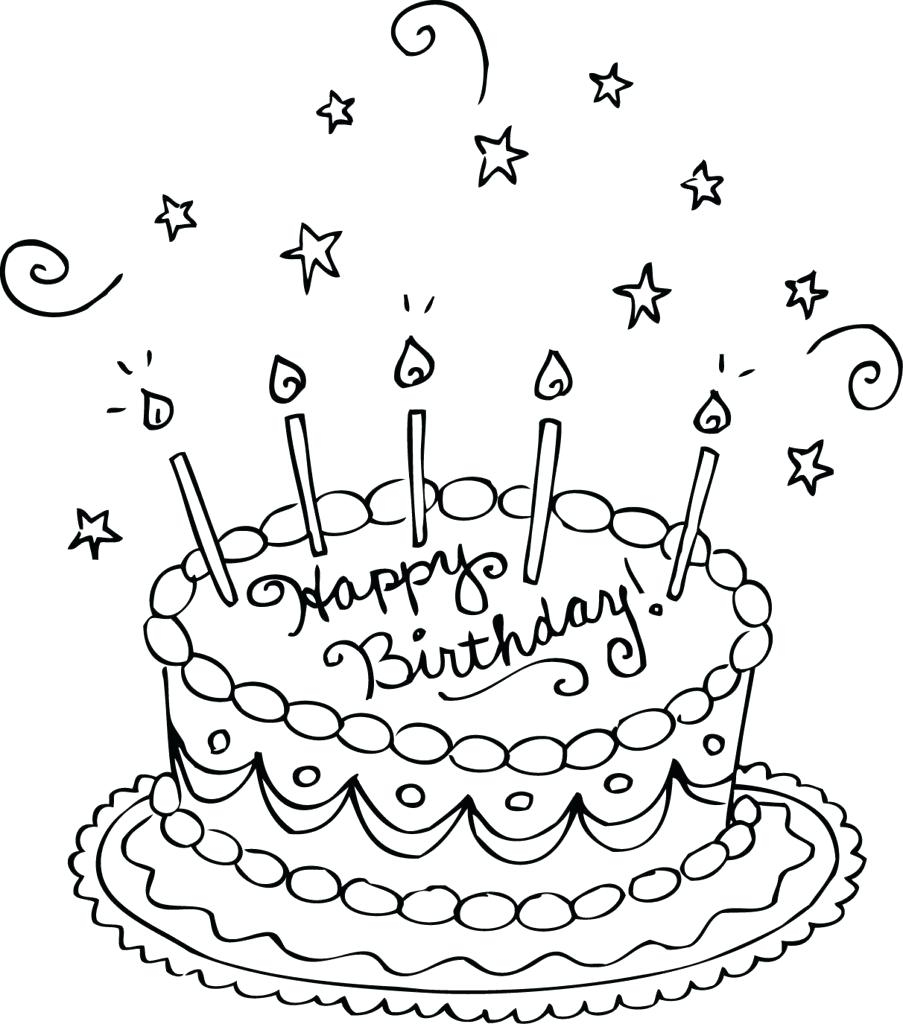 Happy Birthday Coloring Pages For Friends Free Printable Coloring Pages Birthday Cake Highendpaperco