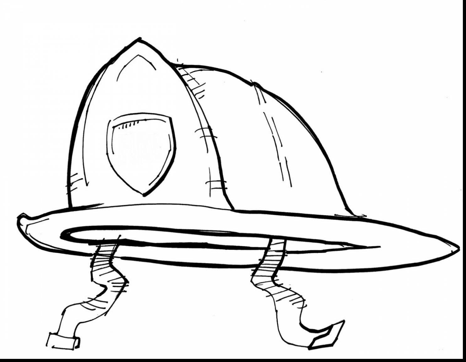 Hard Hat Coloring Page Firefighter Hat Templates Free Download Best Firefighter Hat