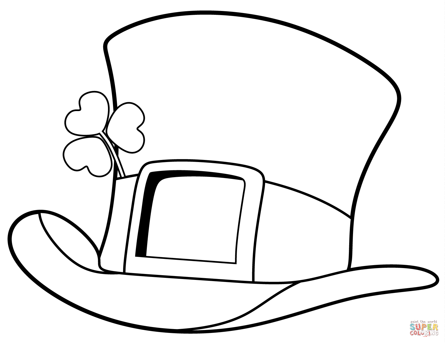 Hard Hat Coloring Page St Patrick Day Top Hat Coloring Page Free Printable Coloring Pages