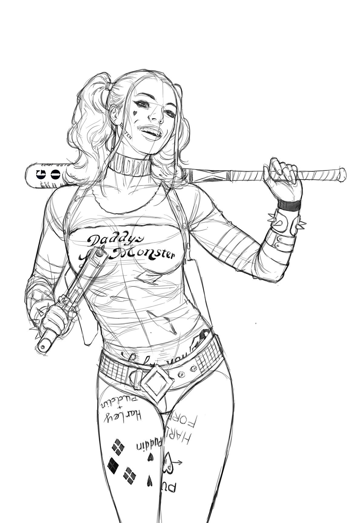 Harley Quinn Coloring Pages To Print Coloring Pages Harley Quinn Coloring Pages Inspirationa Joker And