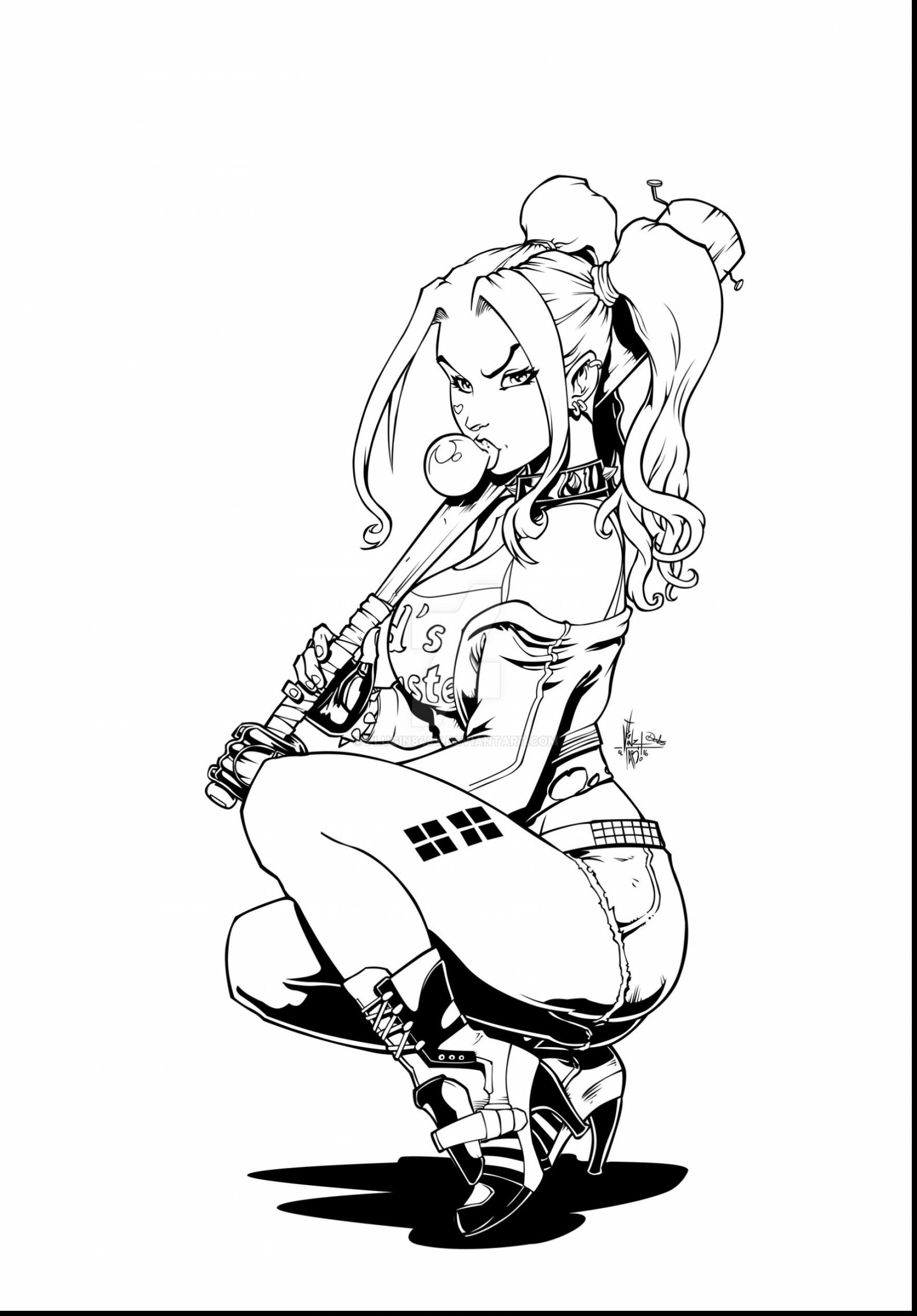 Harley Quinn Coloring Pages To Print Harley Quinn Coloring Pages To Print Out Printable Coloring Pages