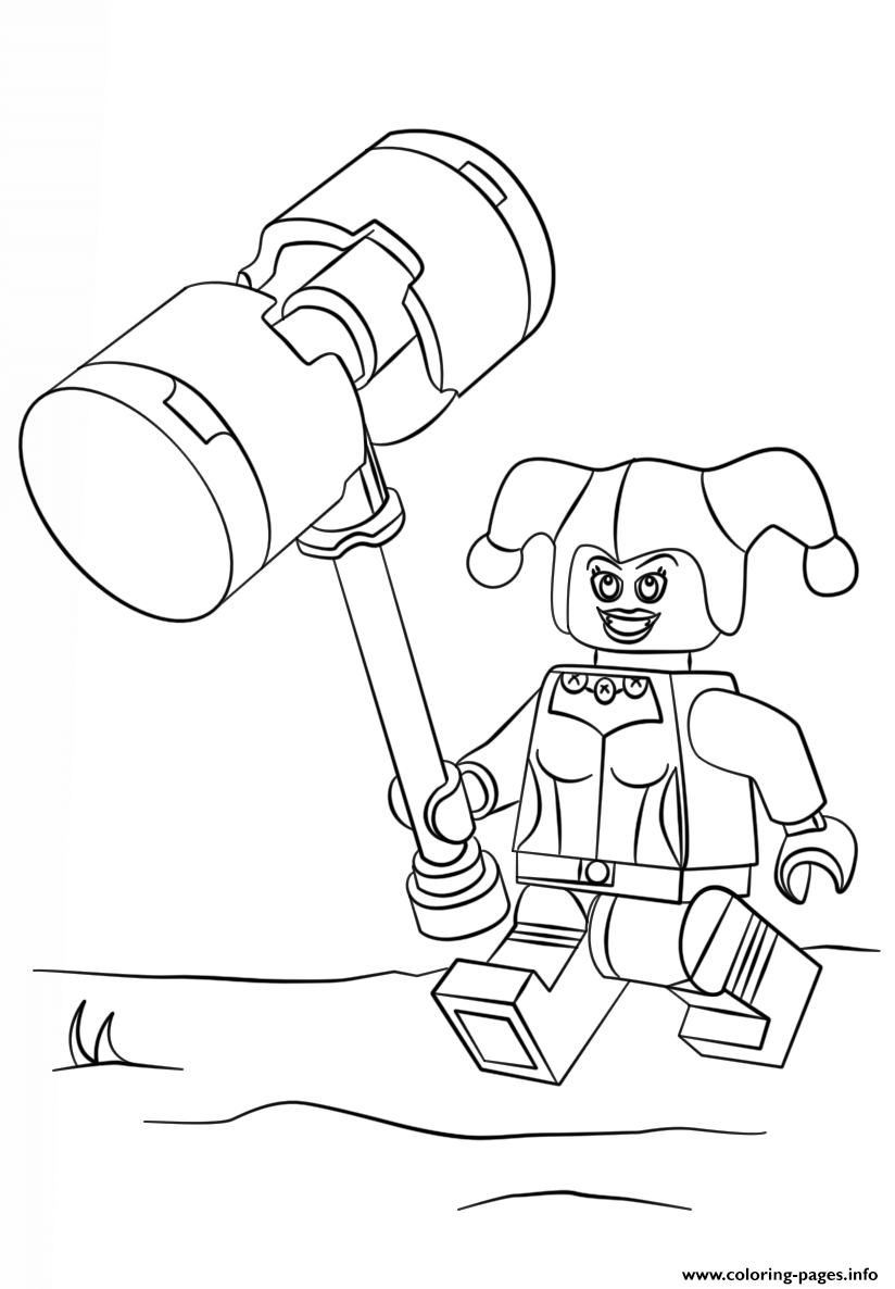 Harley Quinn Coloring Pages To Print Lego Harley Quinn Coloring Pages