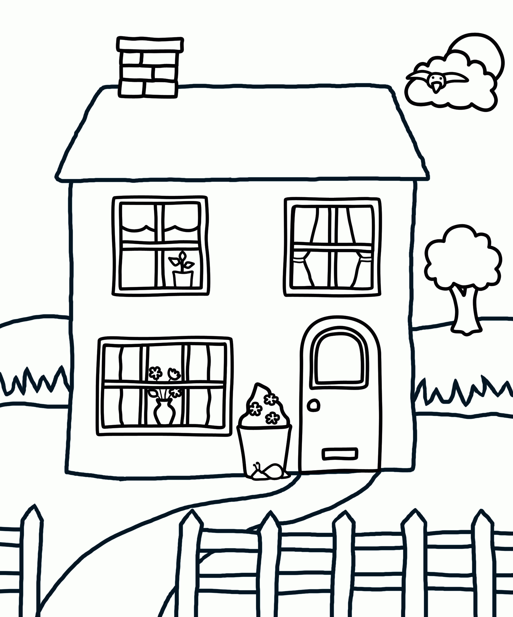 Haunted House Printable Coloring Pages House Coloring Pages Online Glumme House Coloring Pages Online
