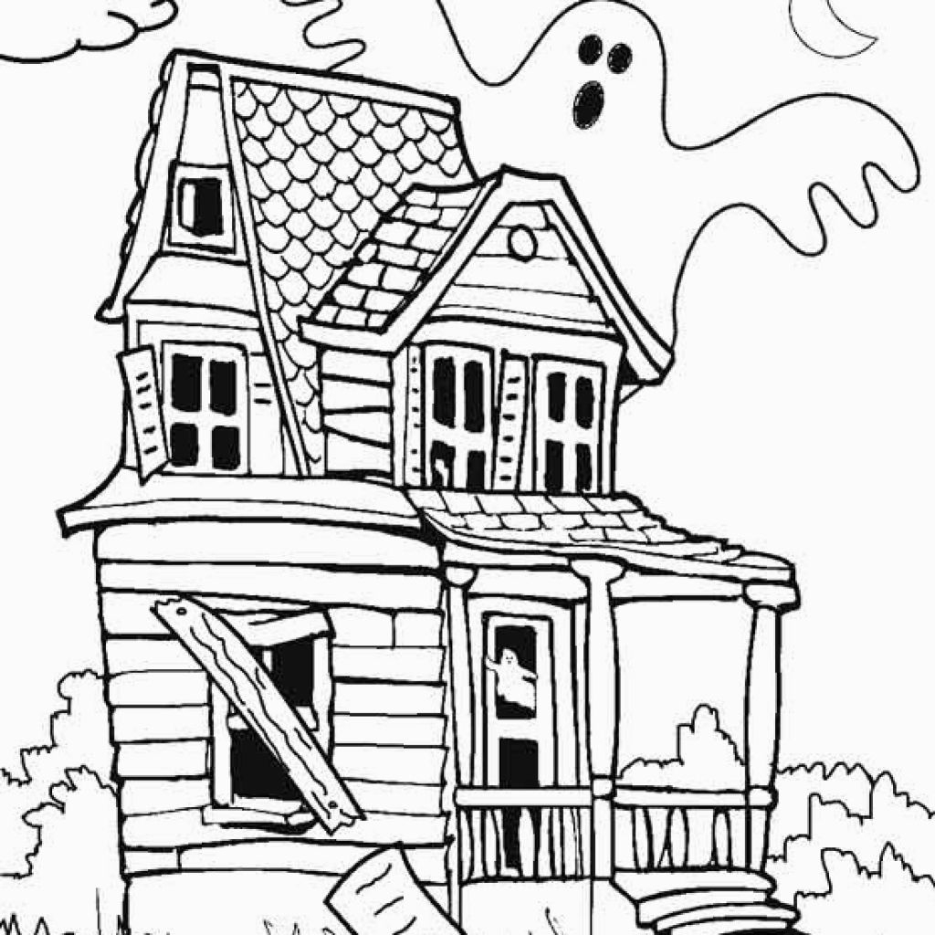 Haunted House Printable Coloring Pages Printable Haunted House Coloring Pages For Kids For Haunted House