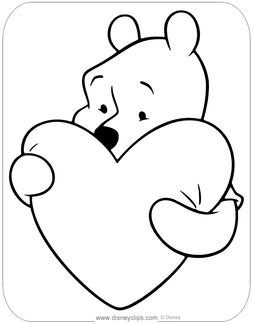 Heart Coloring Pages Pdf Disney Valentines Day Coloring Pages Disneyclips