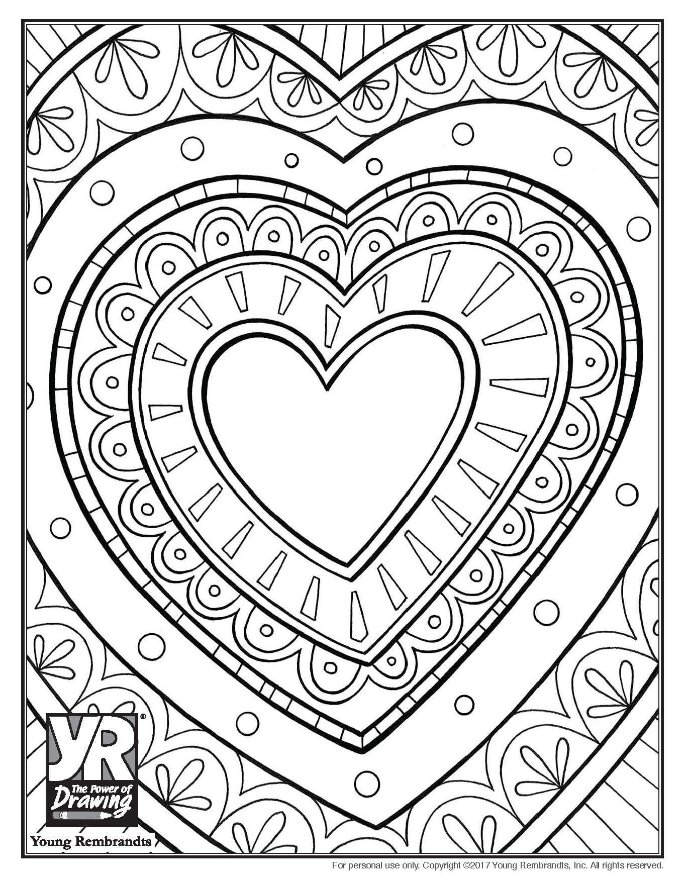 Heart Coloring Pages Pdf Doily Heart Coloring Page