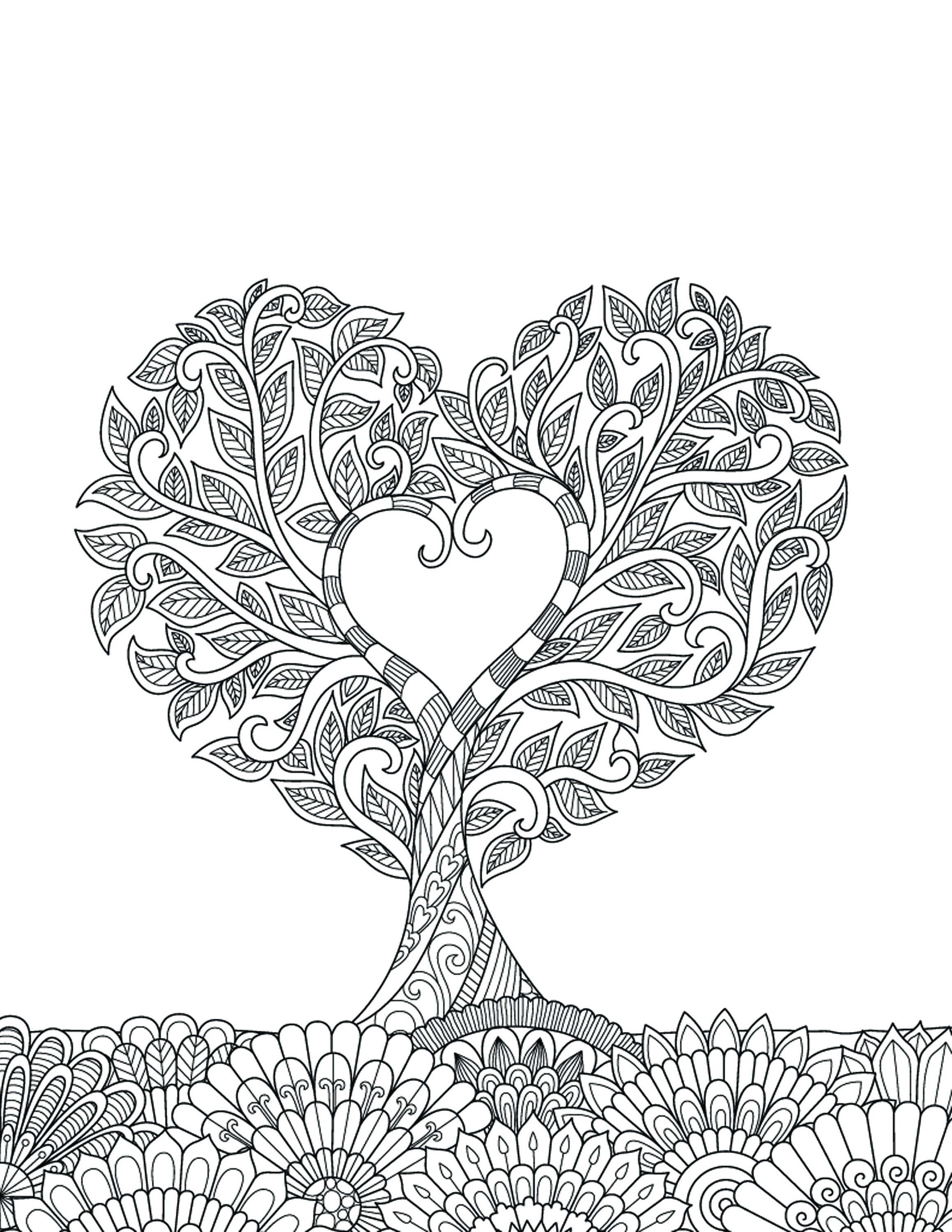 Heart Coloring Pages Pdf Heart Coloring Pages For Adults 1 Printable Coloring Page Instant Download Pdf