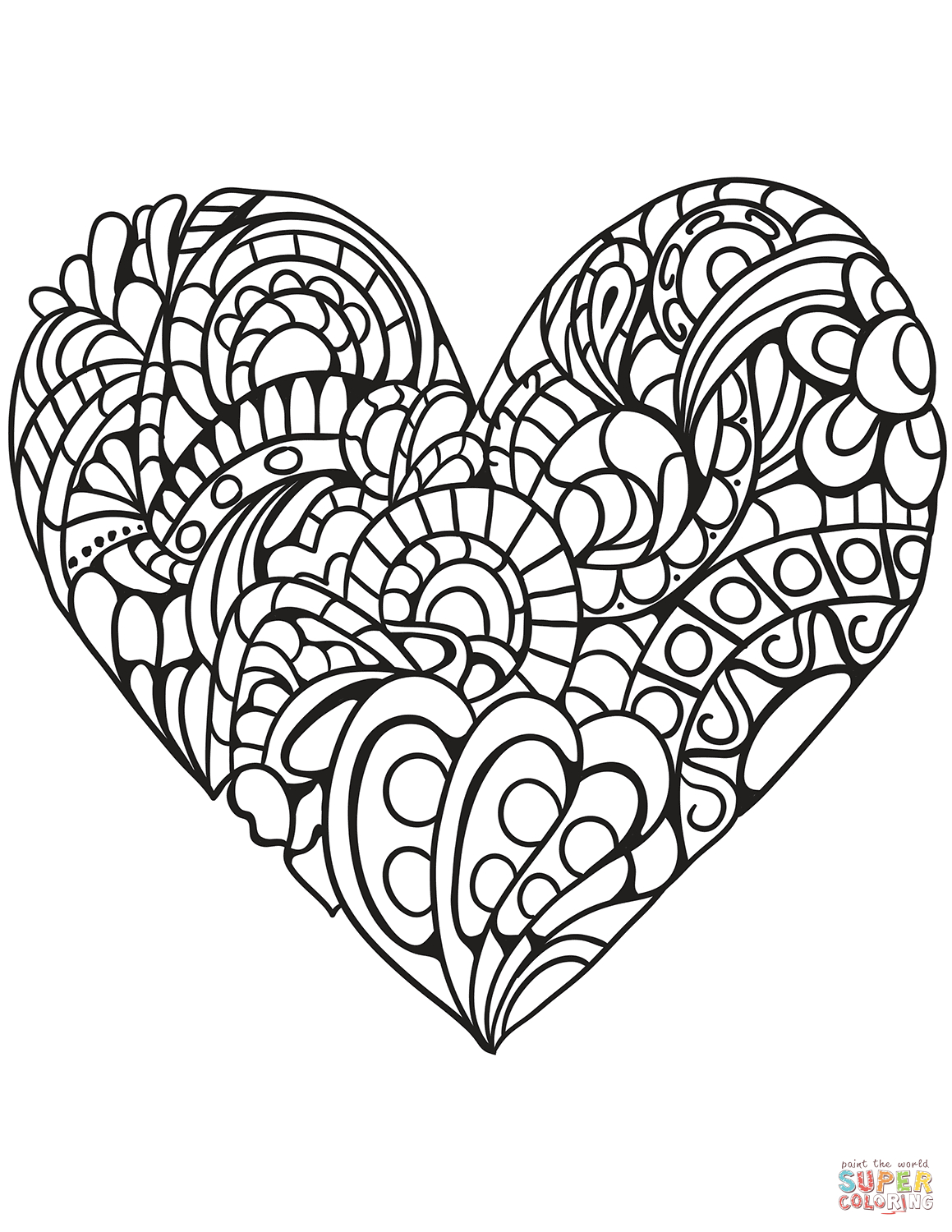 Heart Coloring Pages Pdf Heart Coloring Pages Free Printable Pictures