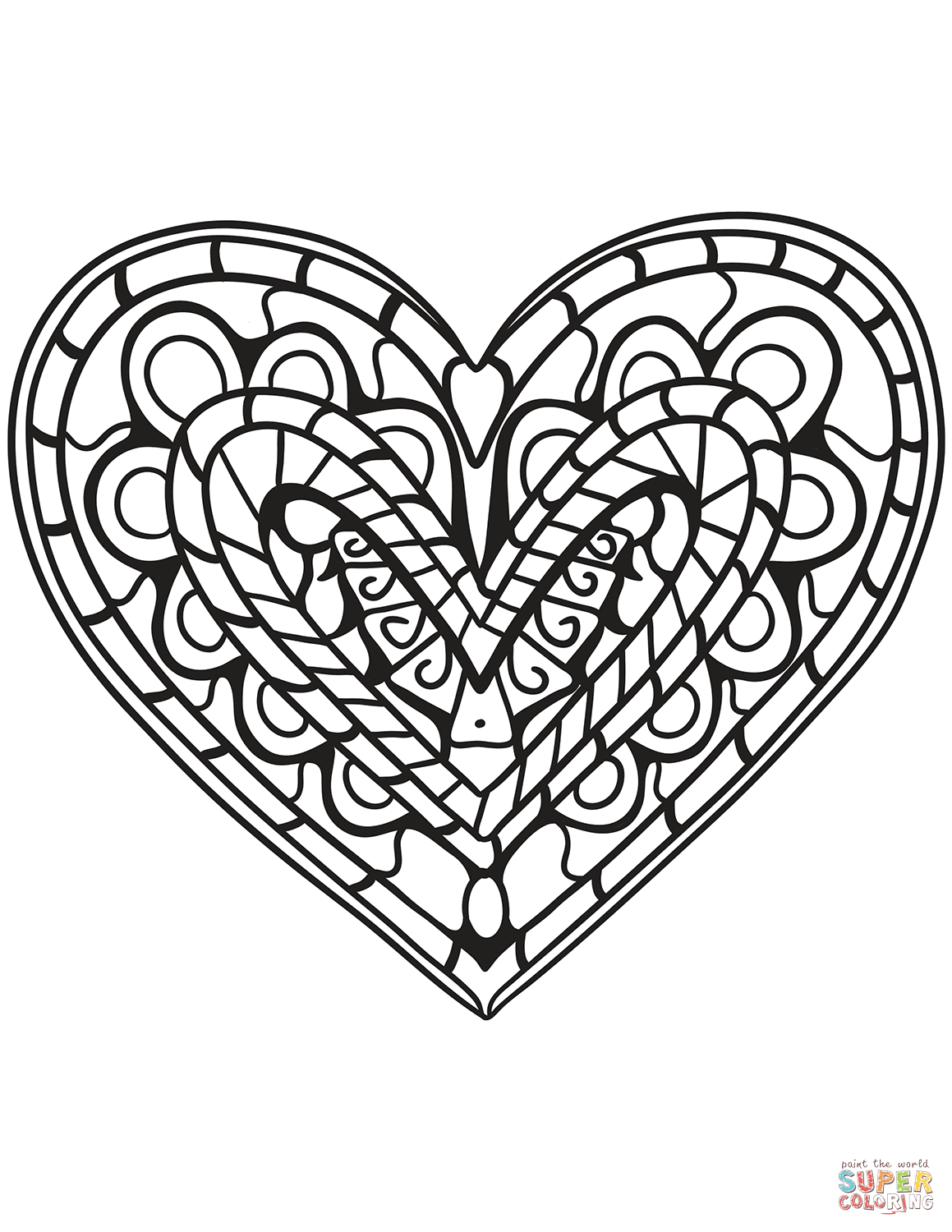 Heart Coloring Pages Pdf Heart Coloring Pages Free Printable Pictures