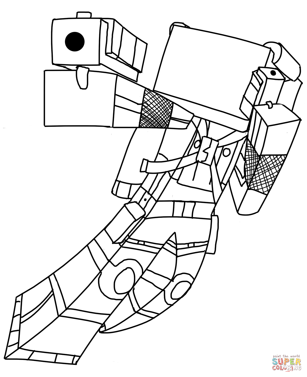 Herobrine Coloring Pages Minecraft Coloring Pages Free Coloring Pages