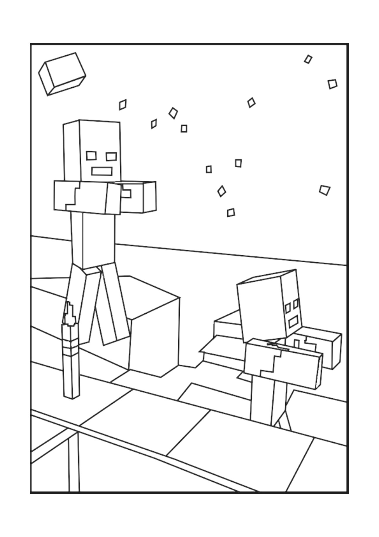 Herobrine Coloring Pages Minecraft Herobrine Coloring Page Thelambingan