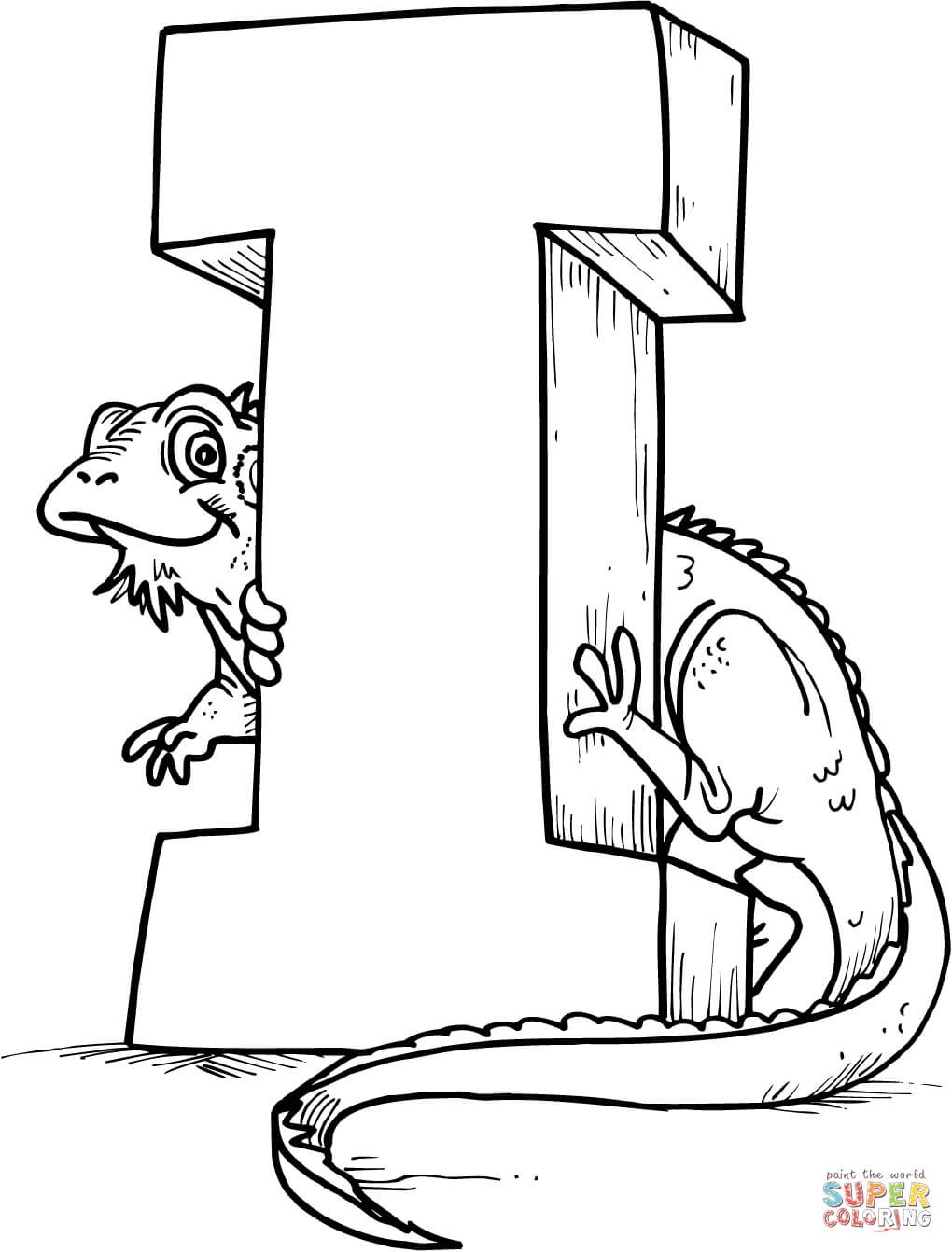 Iguana Coloring Page Iguana Coloring Pages Lrcp Coloring Page