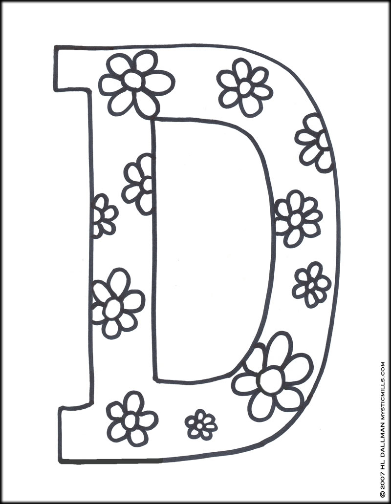 Illuminated Alphabet Coloring Pages Coloring Pages D At Getdrawings Free For Personal Use Coloring