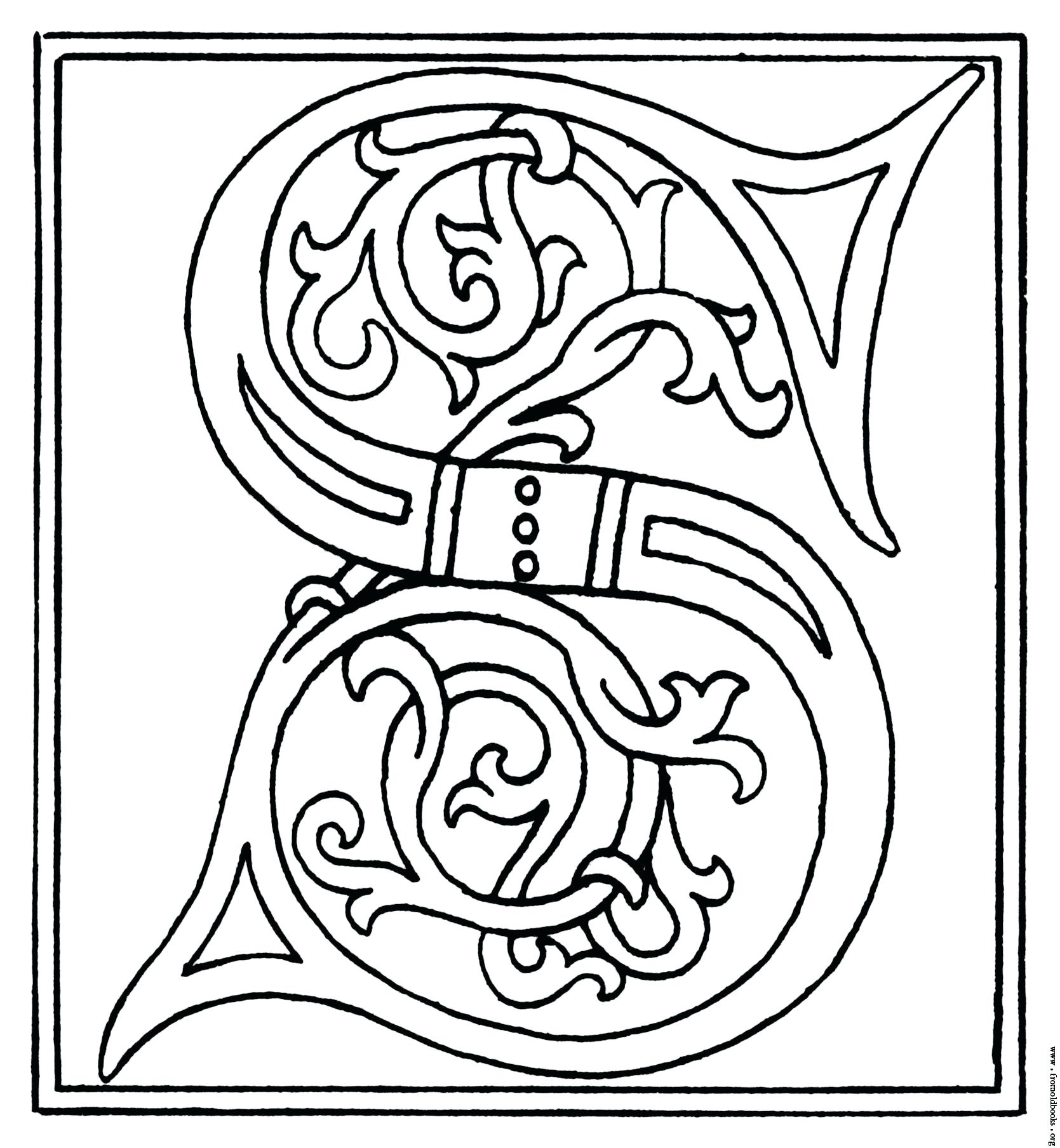 Illuminated Alphabet Coloring Pages Neymar Coloring Pages Cellarpaperco