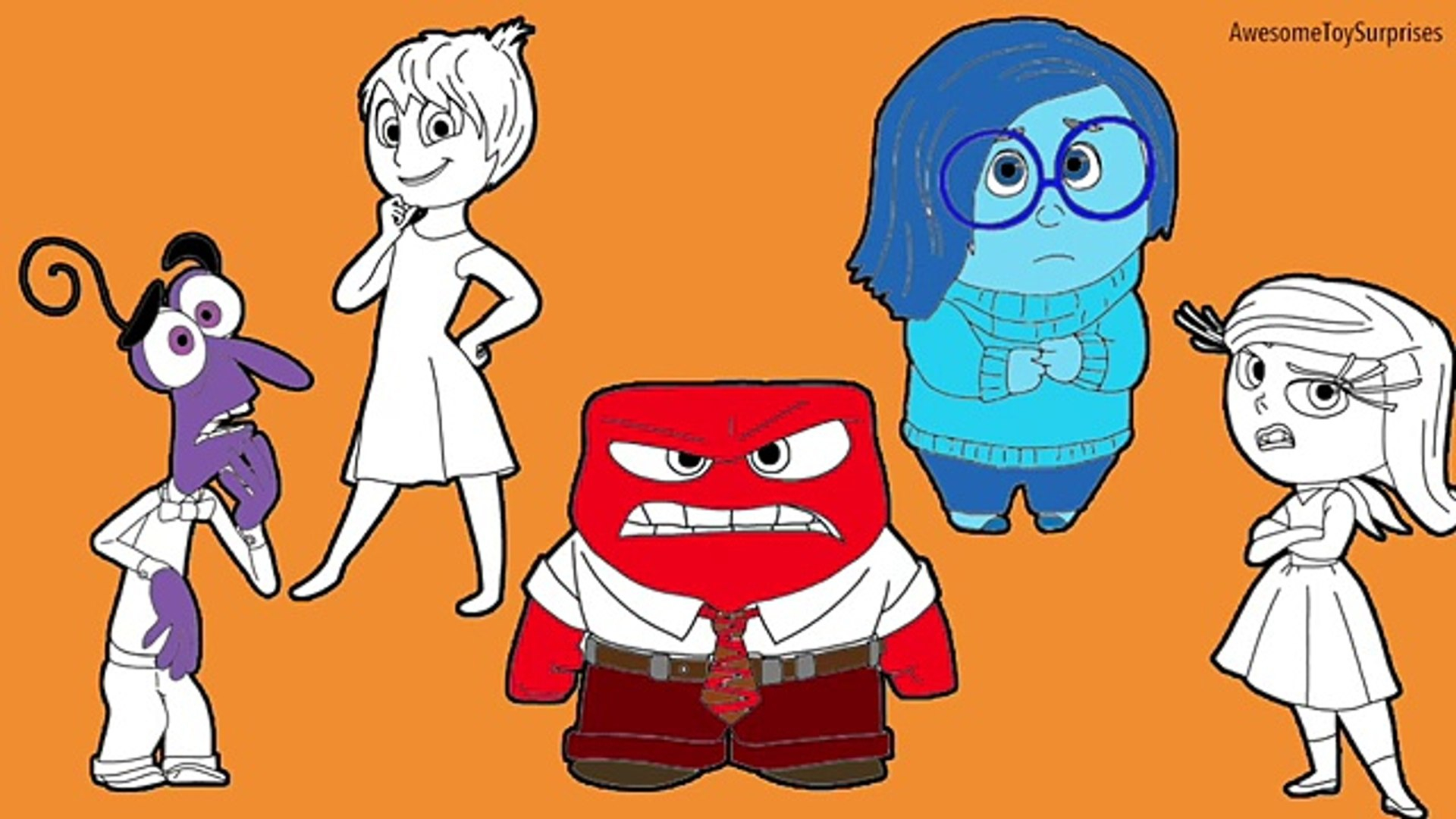Inside Out Sadness Coloring Page Disney Pixar Inside Out Joy Sadness Disgust Fear Anger Coloring Page Activity