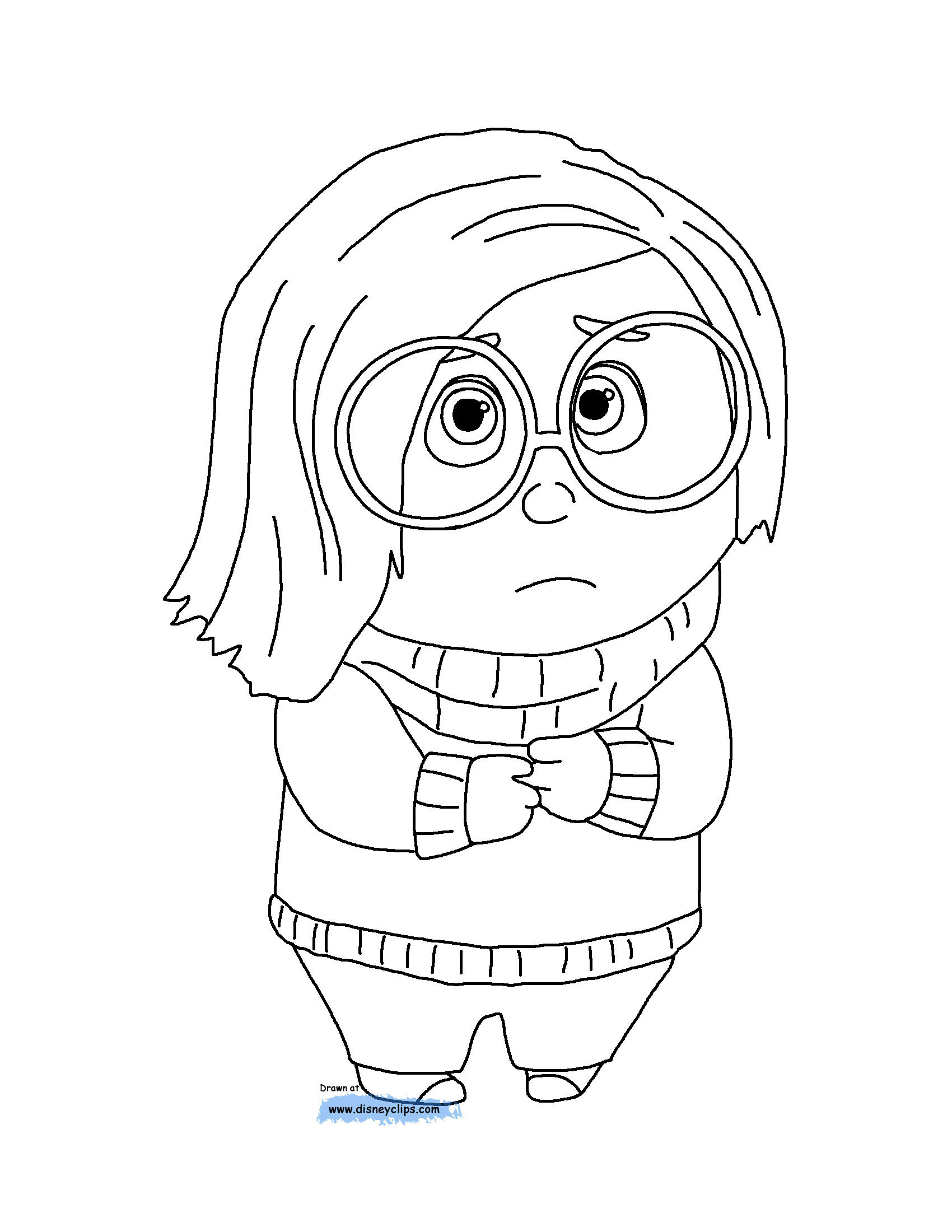 Inside Out Sadness Coloring Page Disneys Inside Out Movie Coloring Pages Create Play Travel