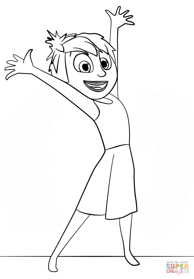 Inside Out Sadness Coloring Page Inside Out Joy Coloring Page Free Printable Coloring Pages