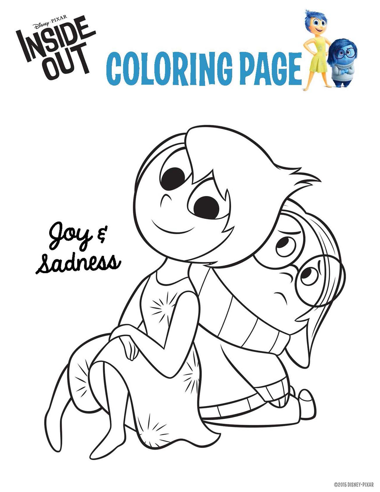 Inside Out Sadness Coloring Page Inside Out To Download Inside Out Kids Coloring Pages