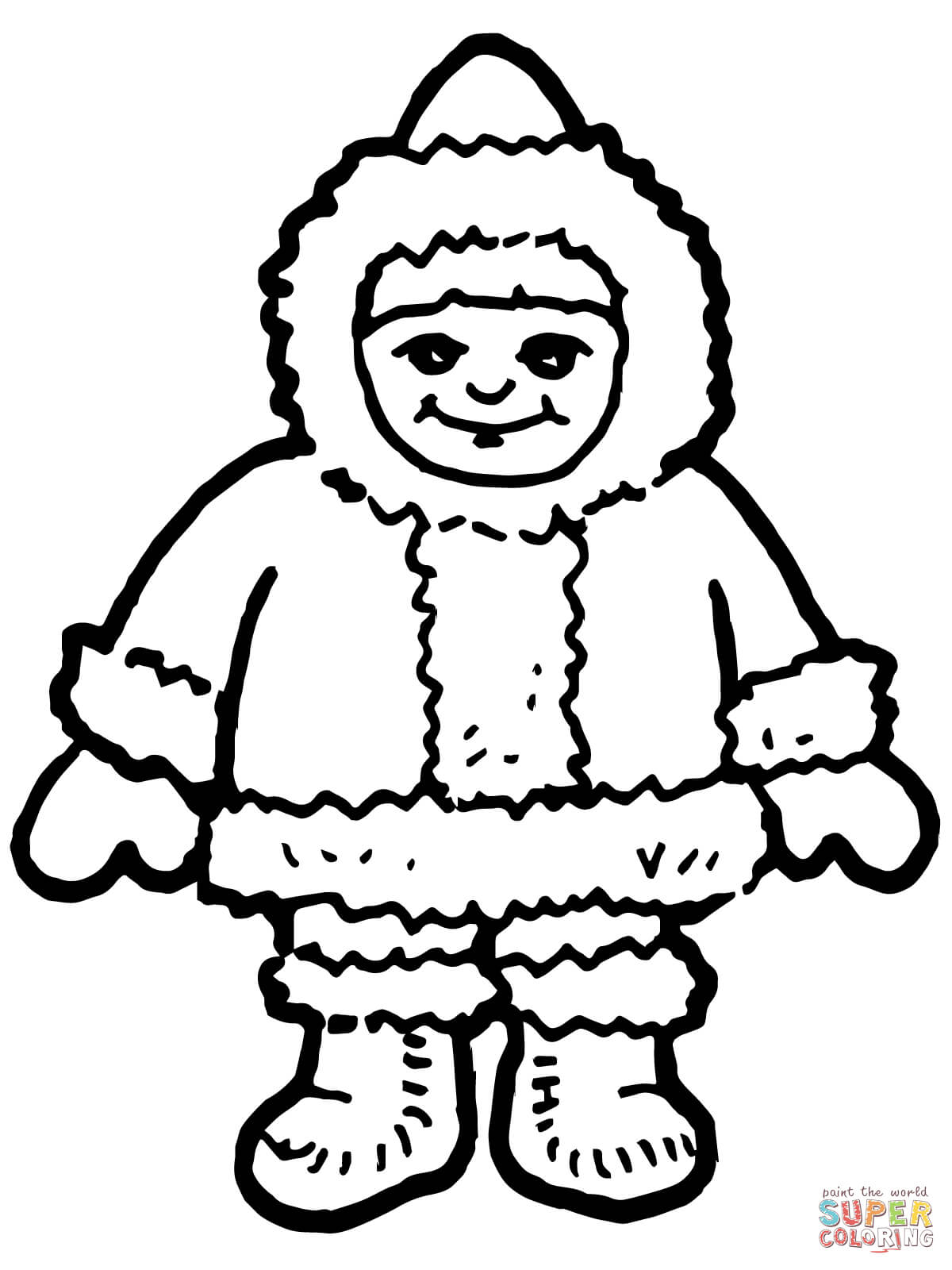 Inuit Coloring Pages Cute Inuit Boy Coloring Page Free Printable Coloring Pages