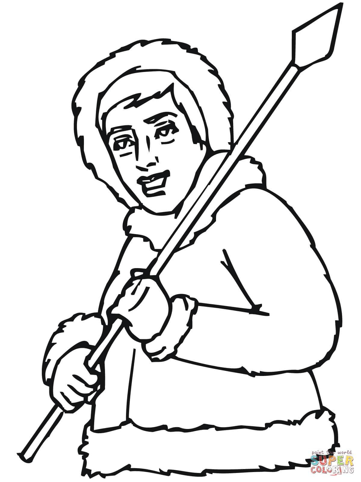 Inuit Coloring Pages Eskimo Coloring Page Inuit Coloring Coloriage Eskimo Husky With