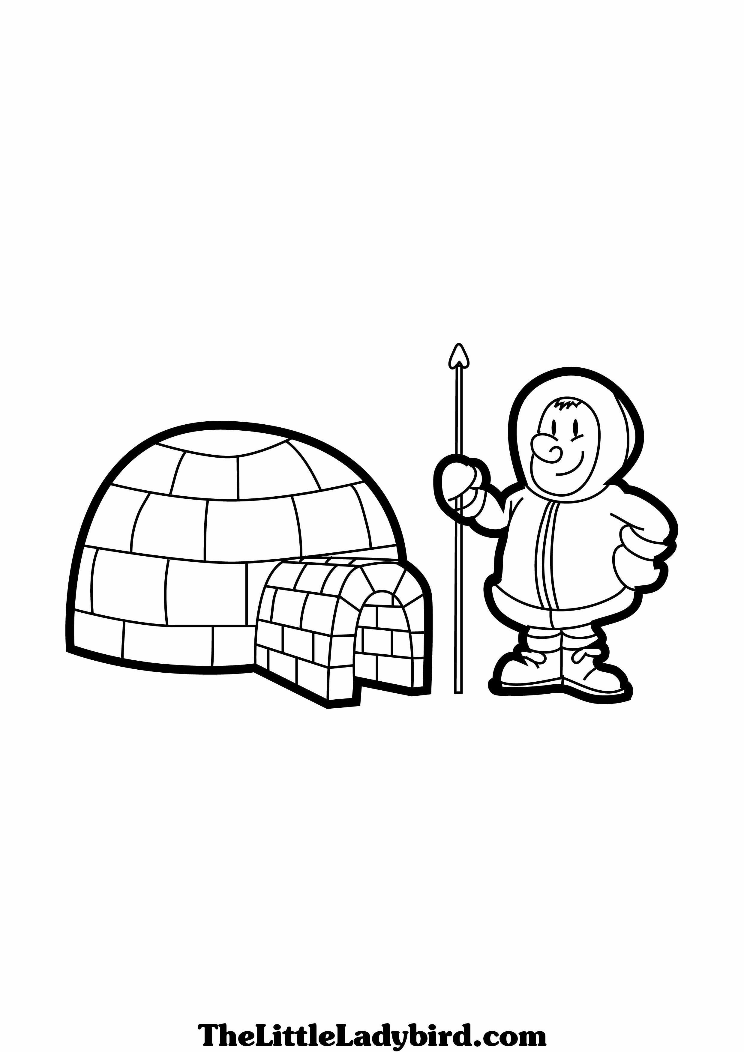 Inuit Coloring Pages Eskimo Coloring Pages Thelittleladybird