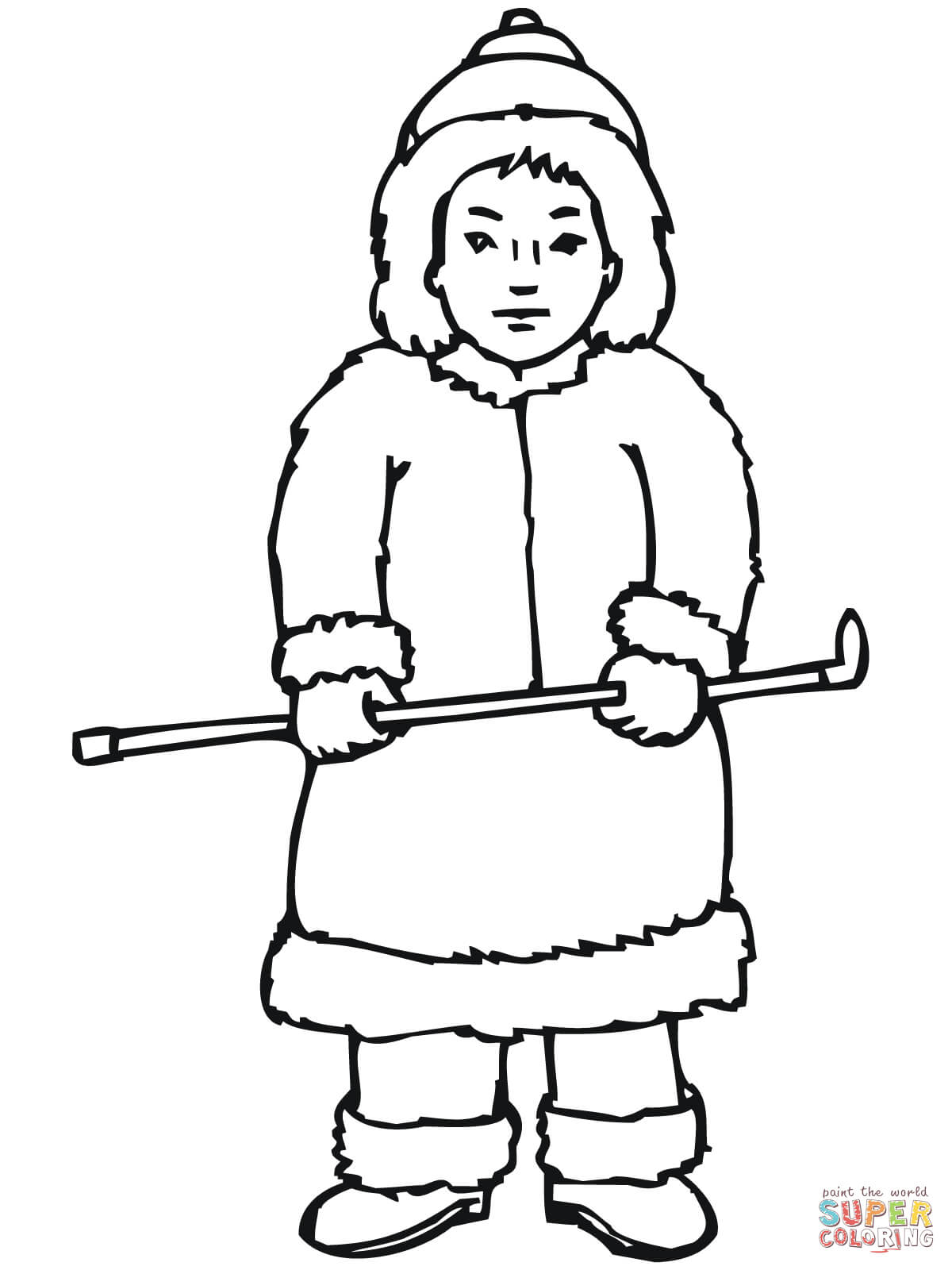 Inuit Coloring Pages Inuit Boy Coloring Page Free Printable Coloring Pages