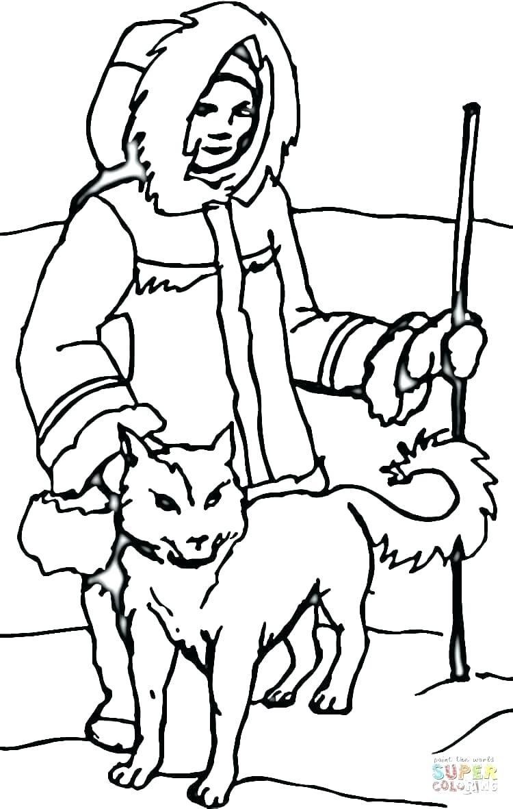 Inuit Coloring Pages Inuit Coloring Pictures Deucesheetco