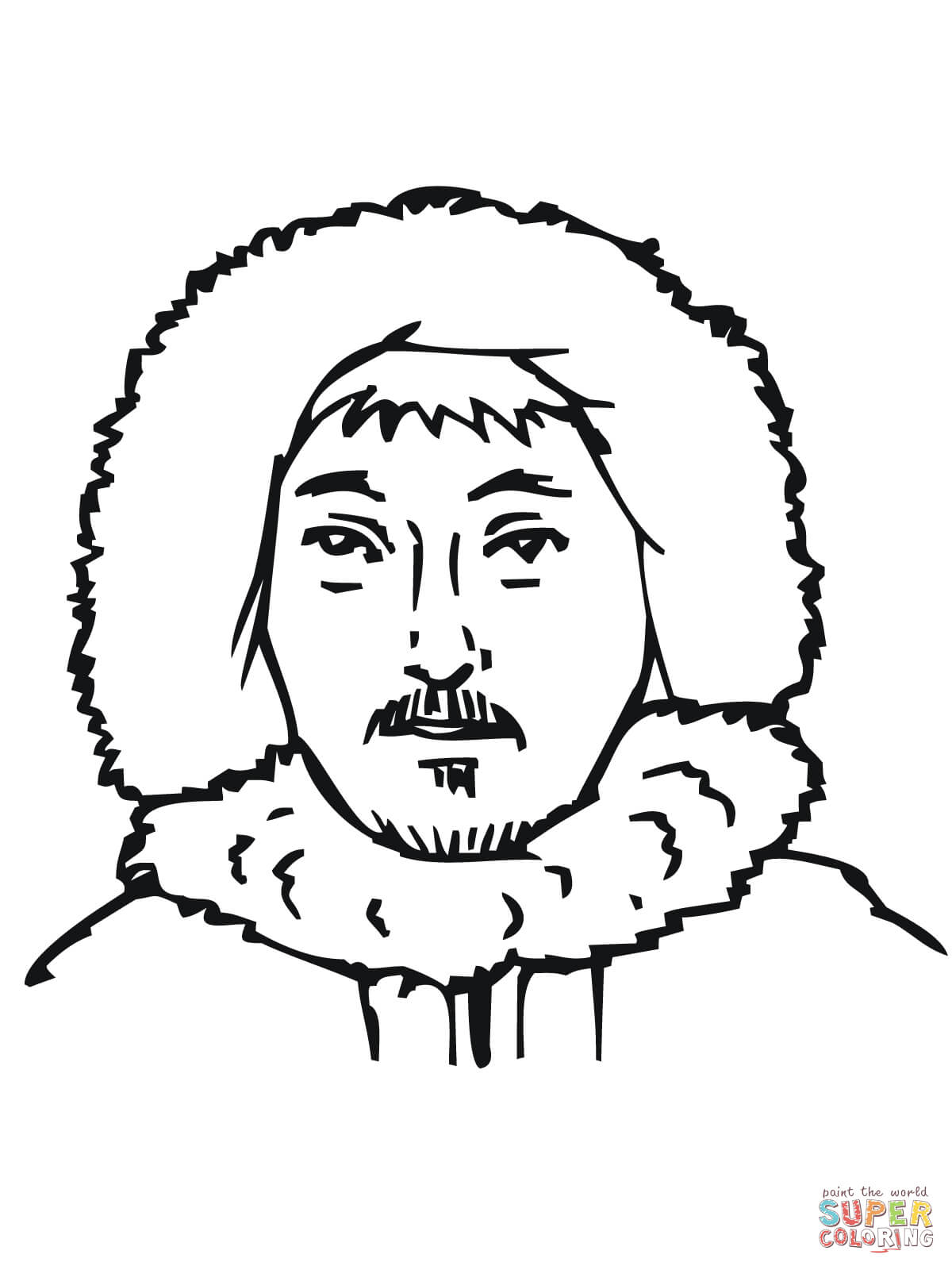 Inuit Coloring Pages Inuit Man Coloring Page Free Printable Coloring Pages