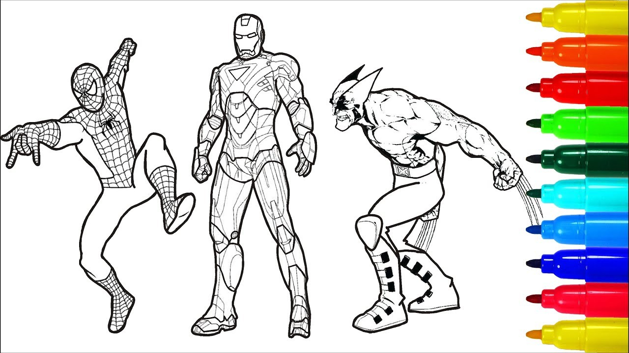 Iron Man Coloring Pages Online Coloring Pages Coloringges Staggering Spiderman Online Picture