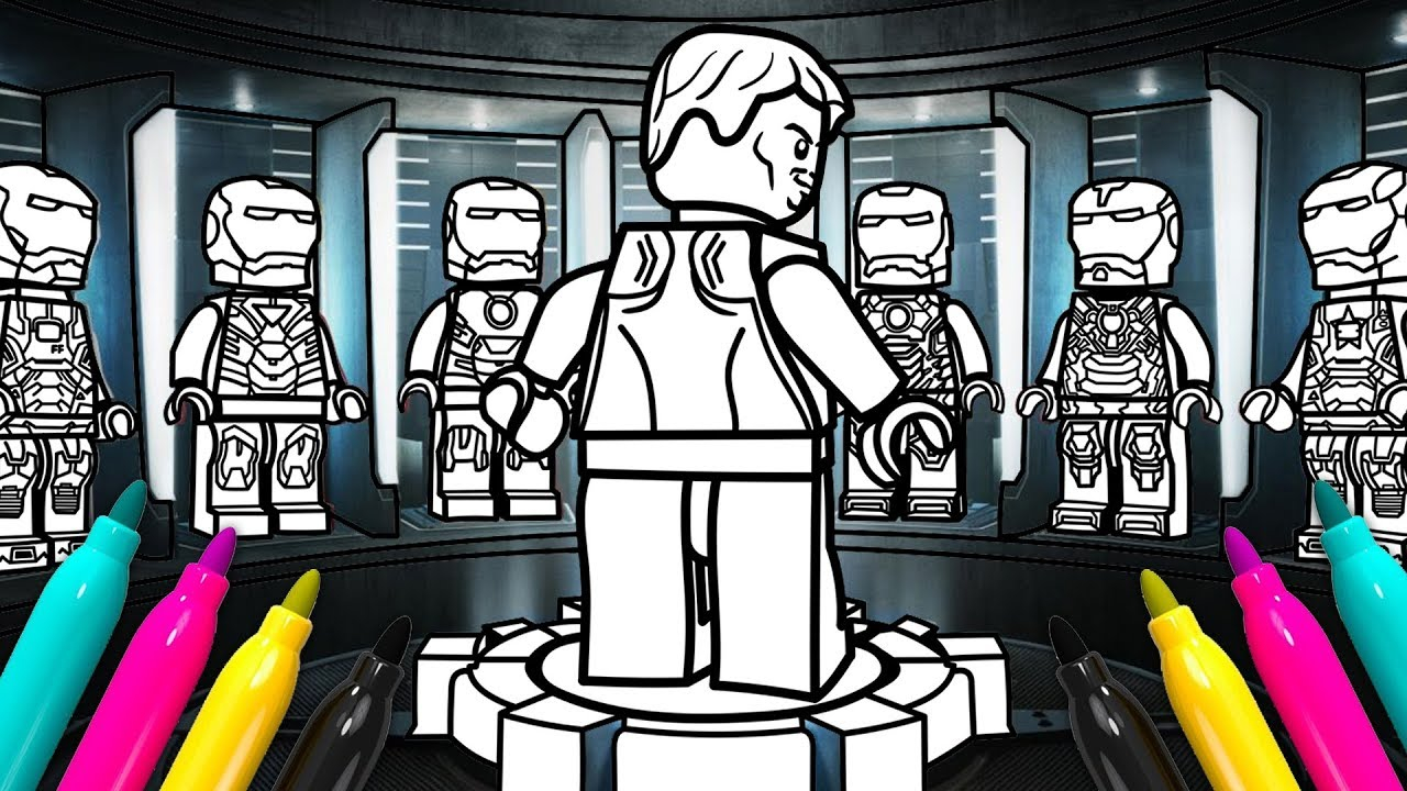 Iron Man Coloring Pages Online Lego Iron Man 3 Coloring Set Tony Starks Garage Coloring Page