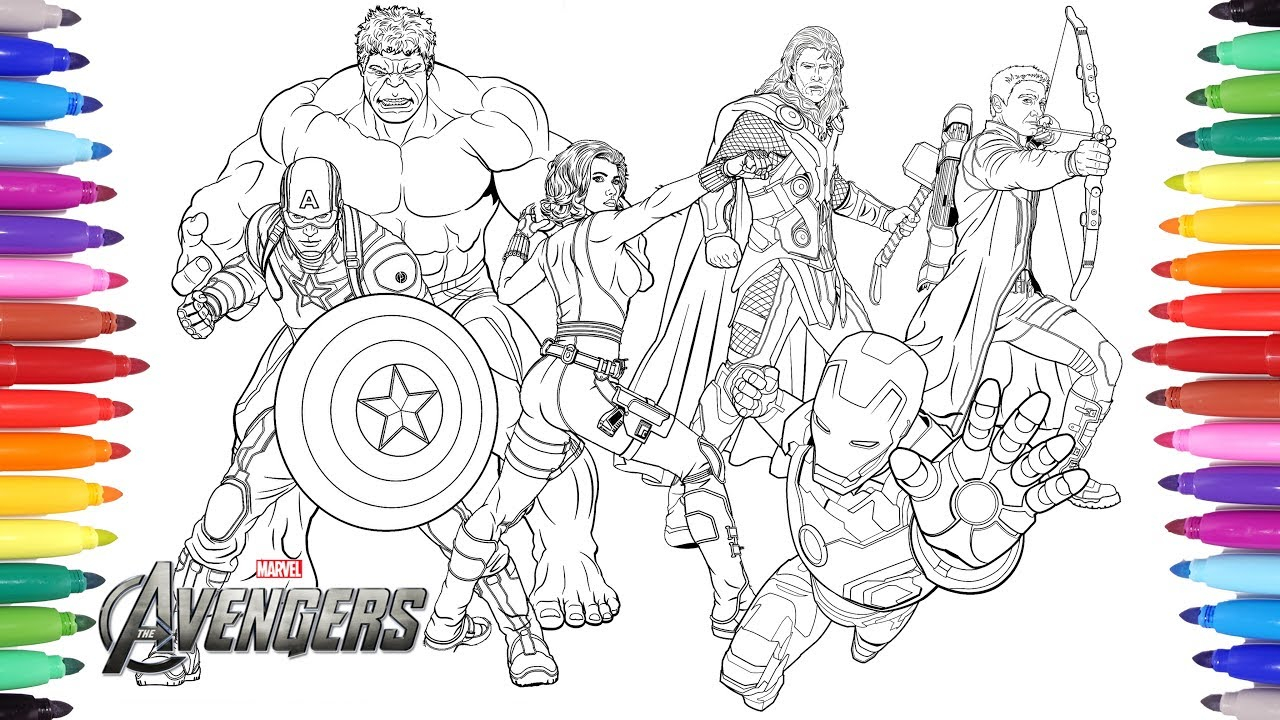 Iron Man Coloring Pages Online The Avengers Coloring Pages Coloring Painting Avengers Iron Man Captain America Thor Hulk