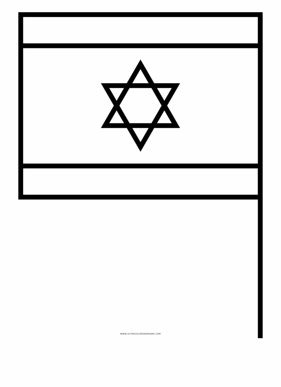 Israel Flag Coloring Page Flag Of Israel Coloring Page Triangle Transparent Png Download