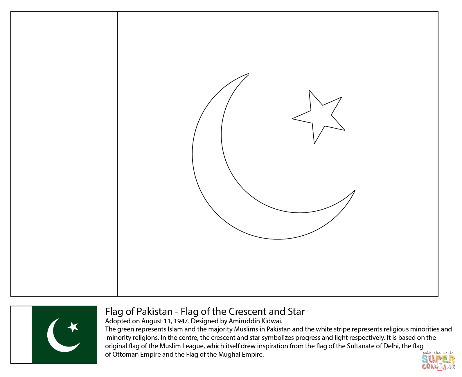 Israel Flag Coloring Page Flag Of Pakistan Coloring Page Free Printable Coloring Pages