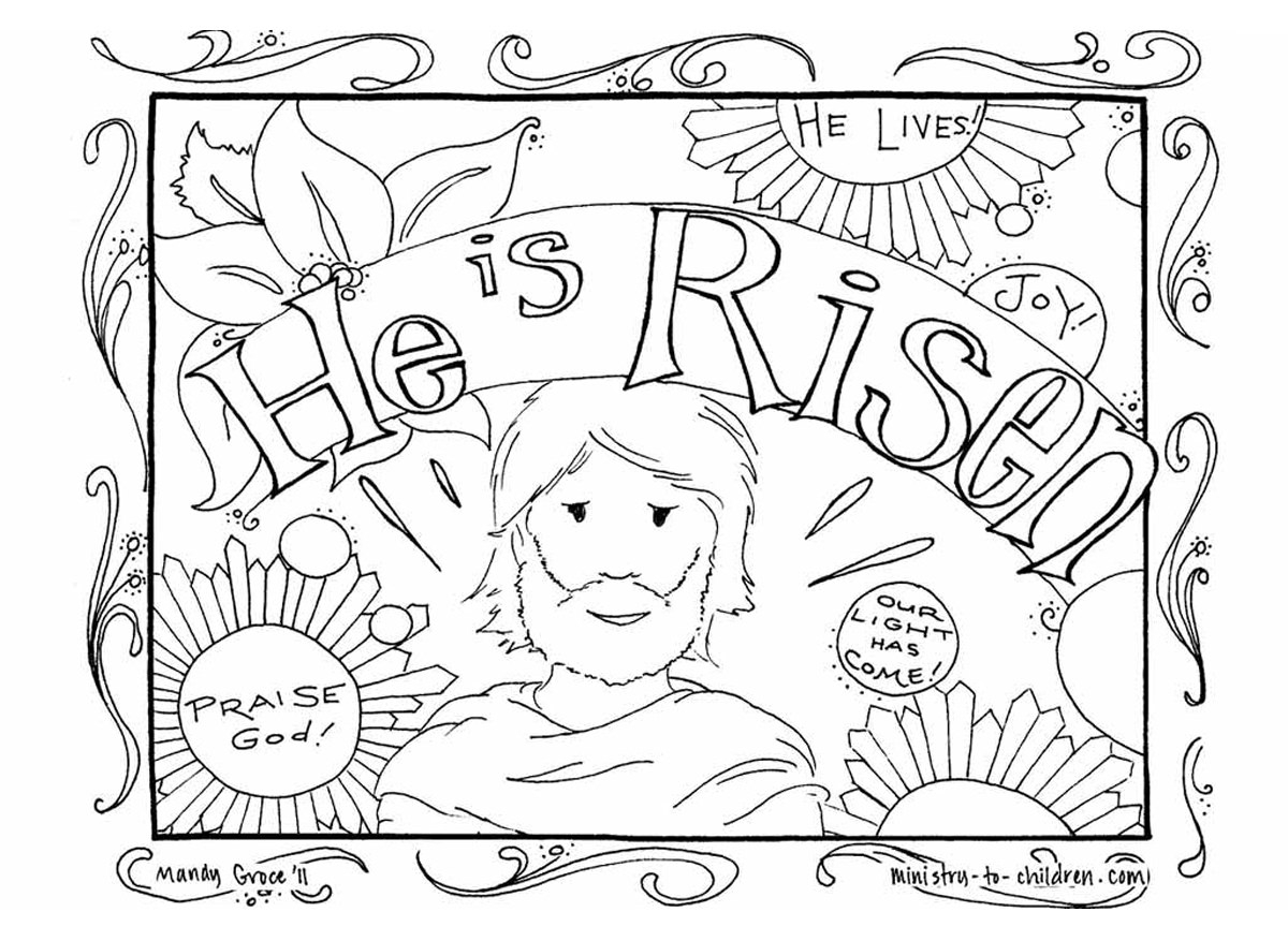 Jesus Easter Coloring Pages Printable Coloring Resurrection Coloring Pages For Preschoolersant Lovely