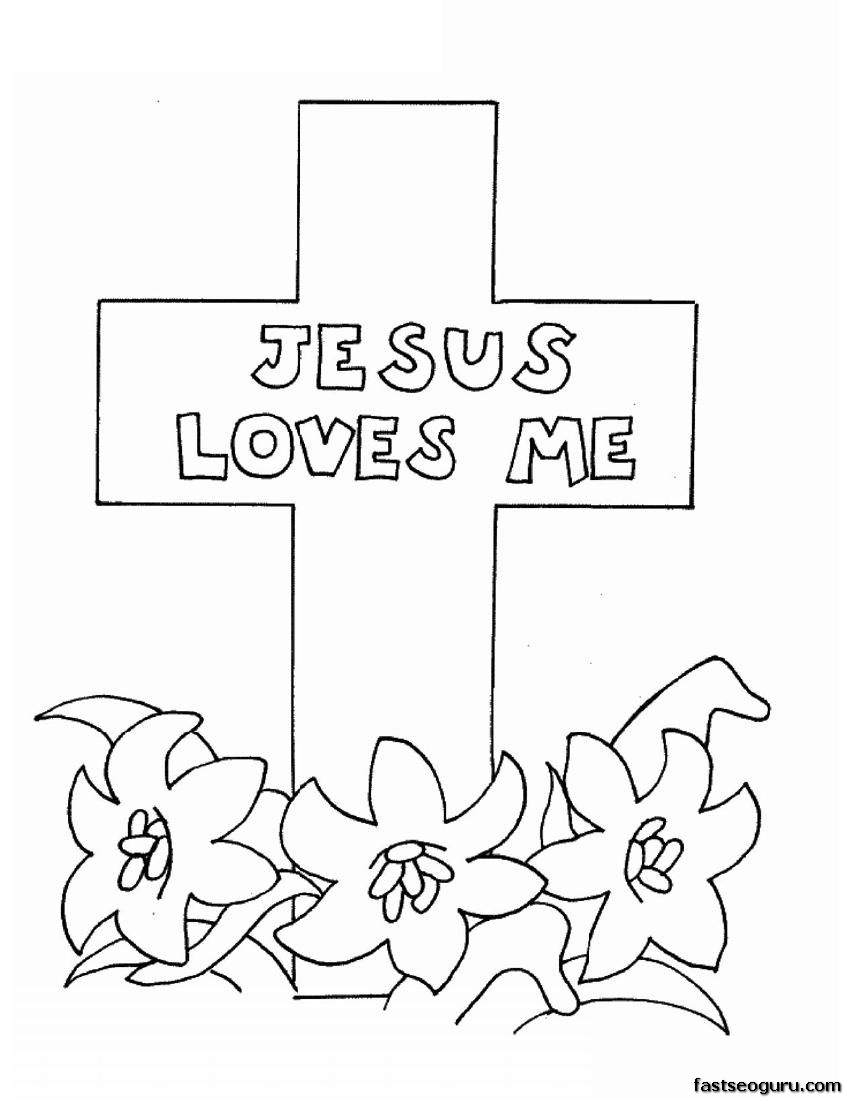 Jesus Easter Coloring Pages Printable Free Printable Easter Coloring Pages Religious Coloring Home