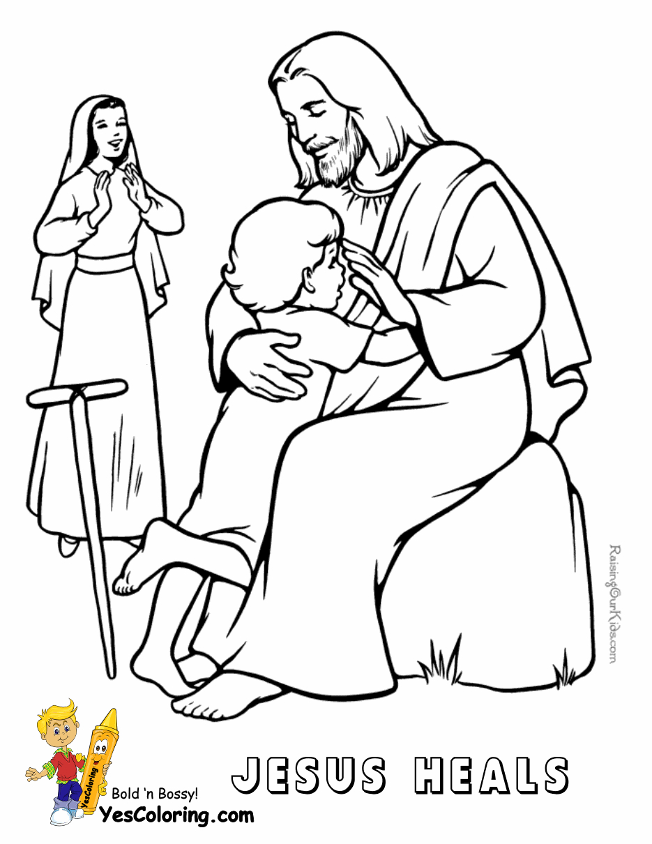 Jesus Heals The Leper Coloring Page Jesus Heals 10 Lepers Coloring Pages