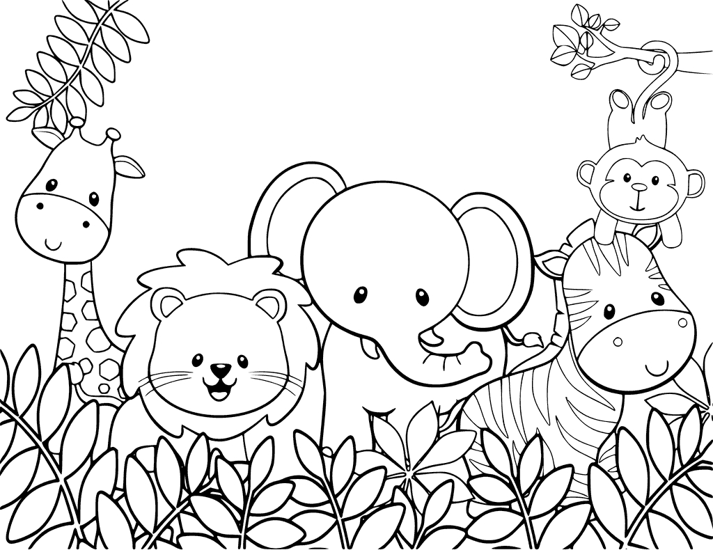 Jungle Coloring Pages Jungle Animal Coloring Pages Photo Album Sabadaphnecottage