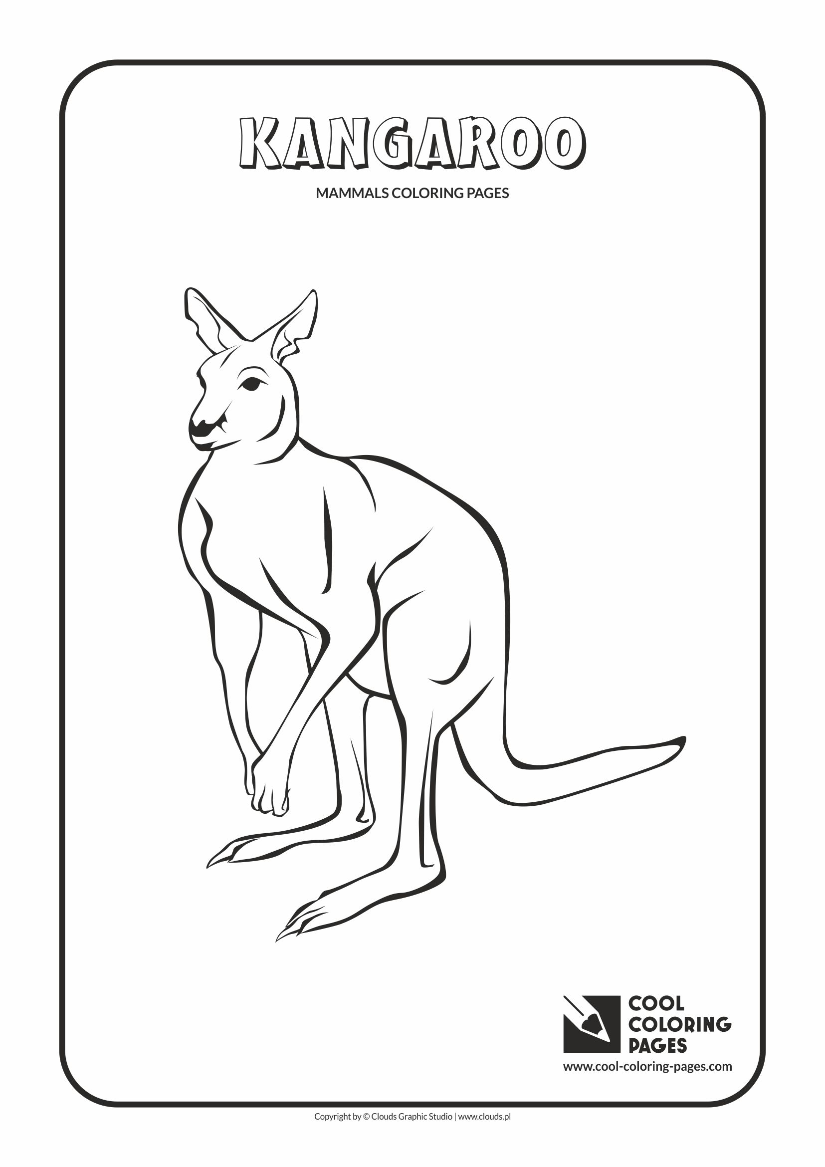 Kangaroo Color Page Cool Coloring Pages Mammals Coloring Pages Cool Coloring Pages