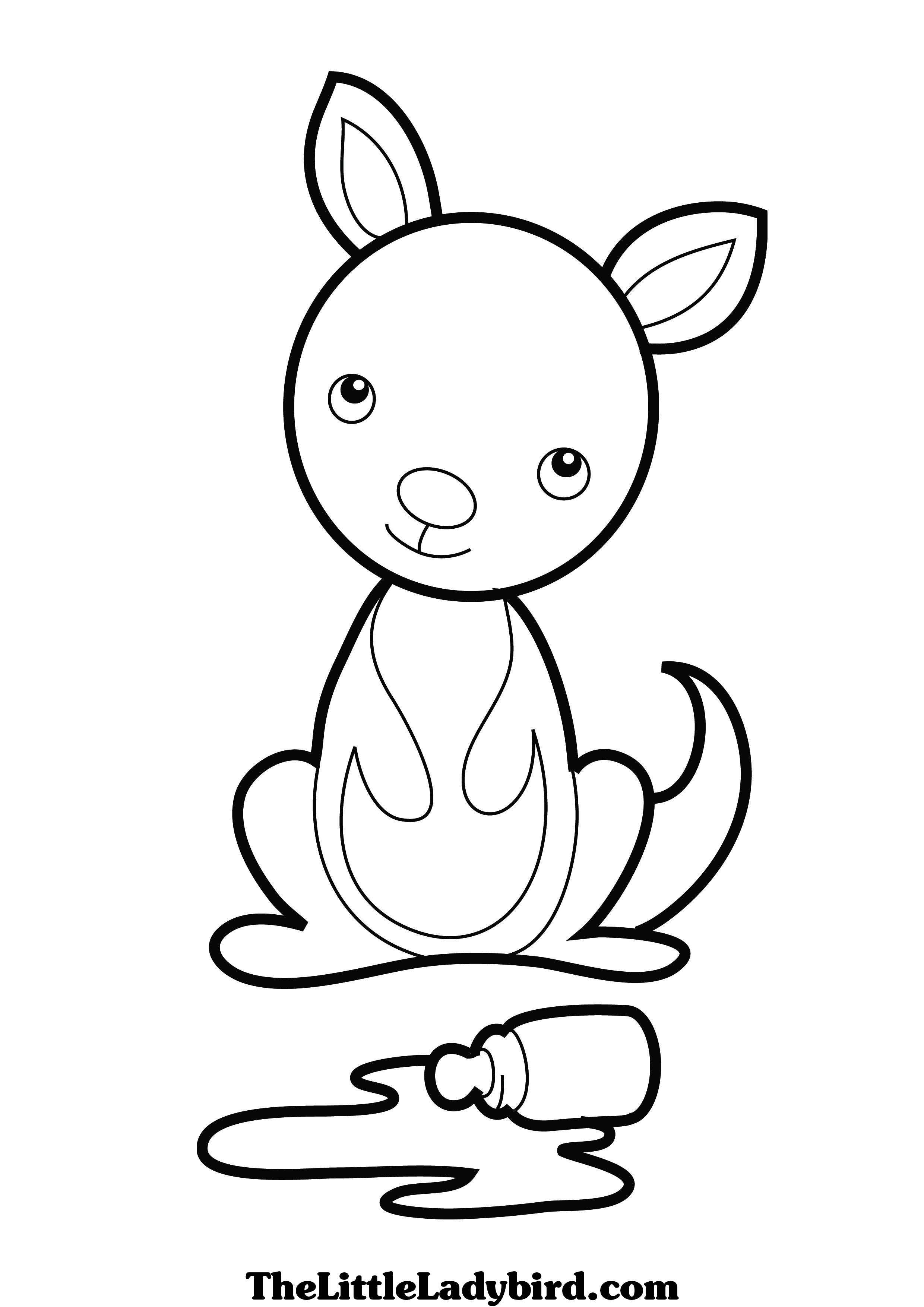 Kangaroo Color Page Kangaroo Drawing Free Download Best Kangaroo Drawing On Clipartmag