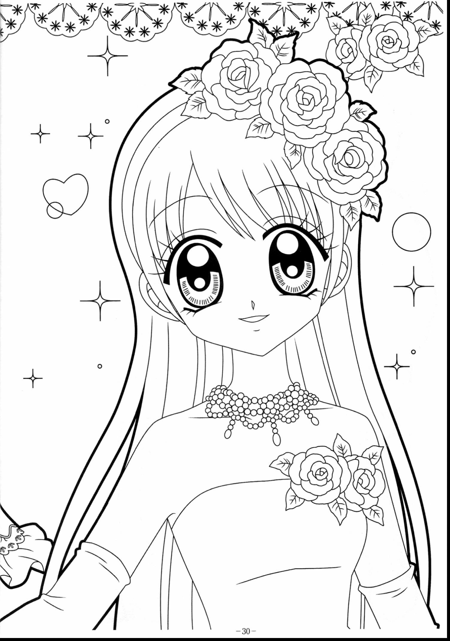 Kawaii Coloring Pages Coloring Ideas Unbelievablei Anime Girl Coloring Pages With Ideas