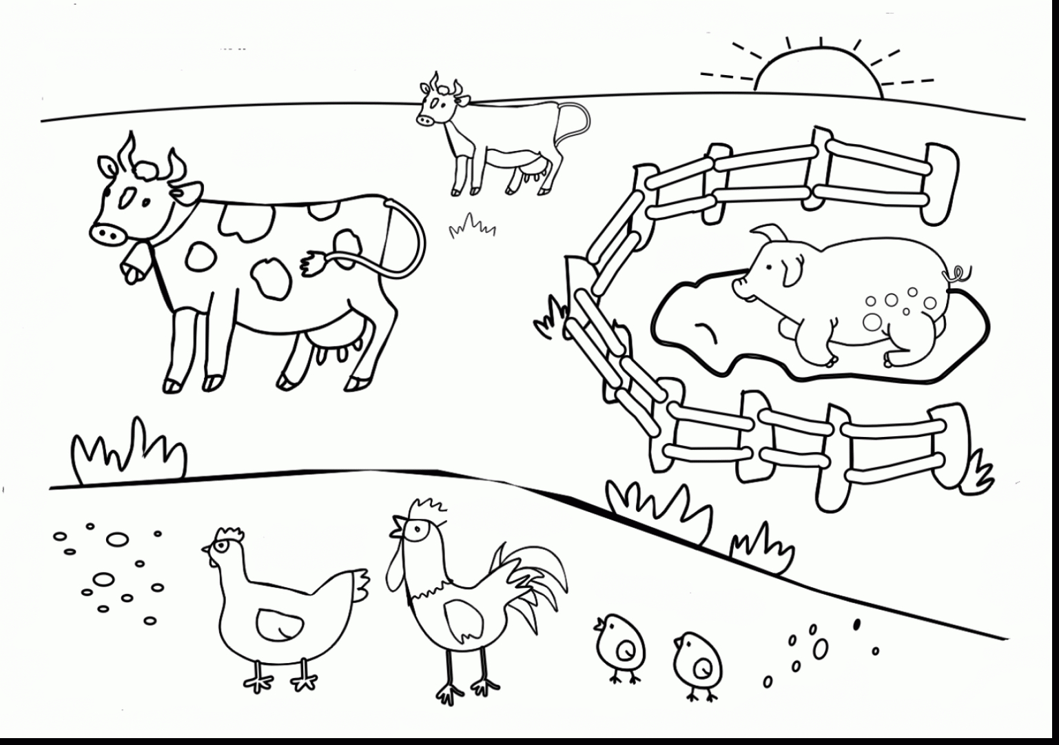 Kids Farm Coloring Pages 3 Farm Animals Coloring Pages For Kids Printable Cute Ba Animal