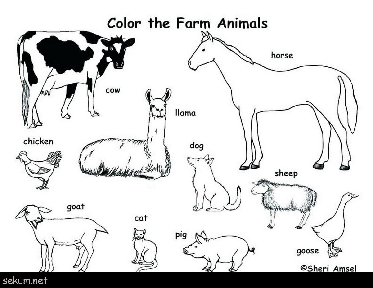 Kids Farm Coloring Pages Coloring Ideas Printable Animal Coloring Pages Free Farm Colouring