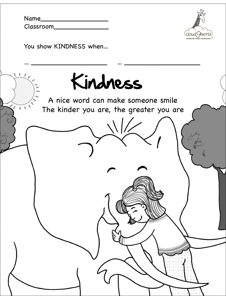 Kindness Coloring Pages Cooloring Book Kindness Coloring Pages Fantastic To Pertaining For
