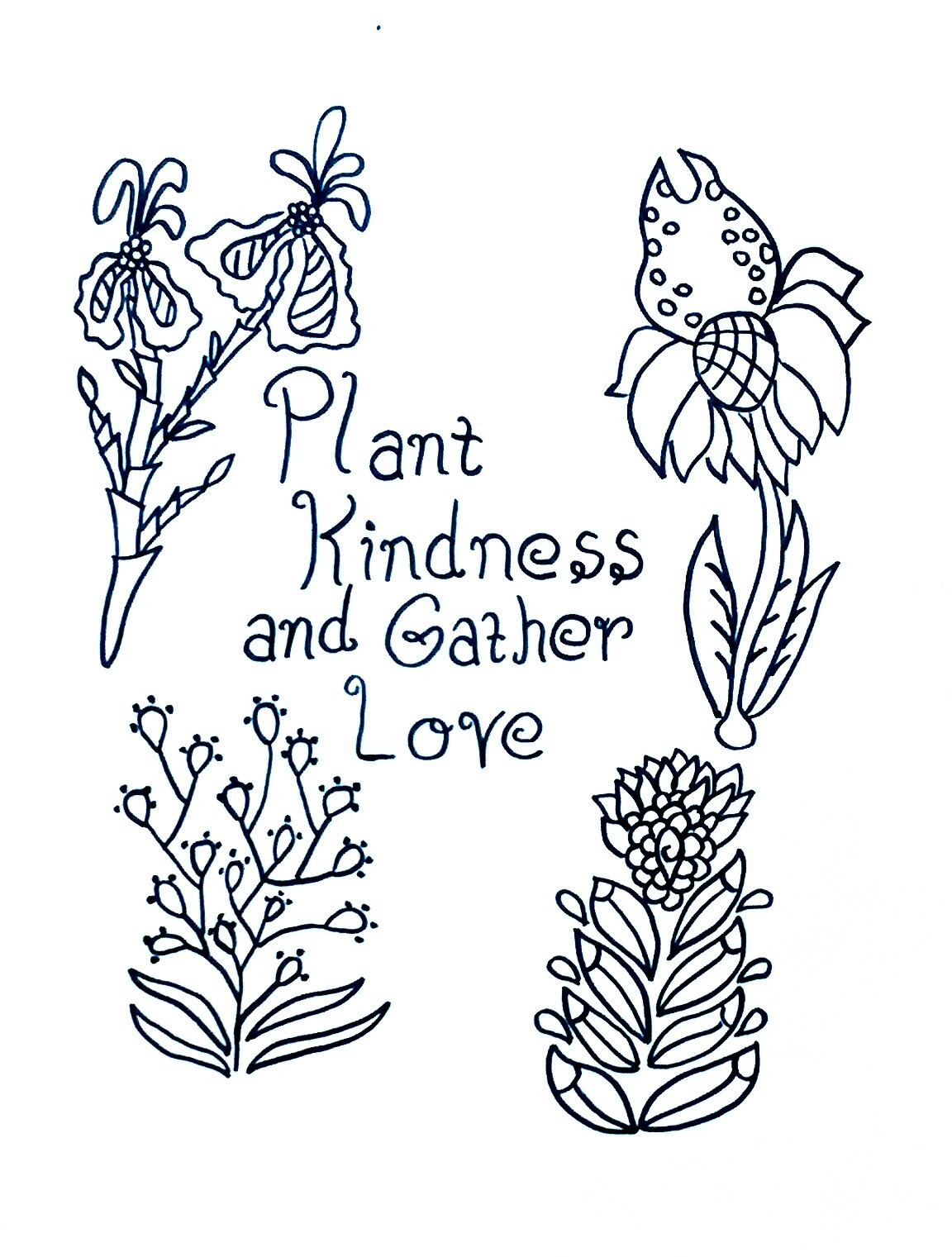 Kindness Coloring Pages Plant Kindness And Gather Love Free Coloring Page Individual