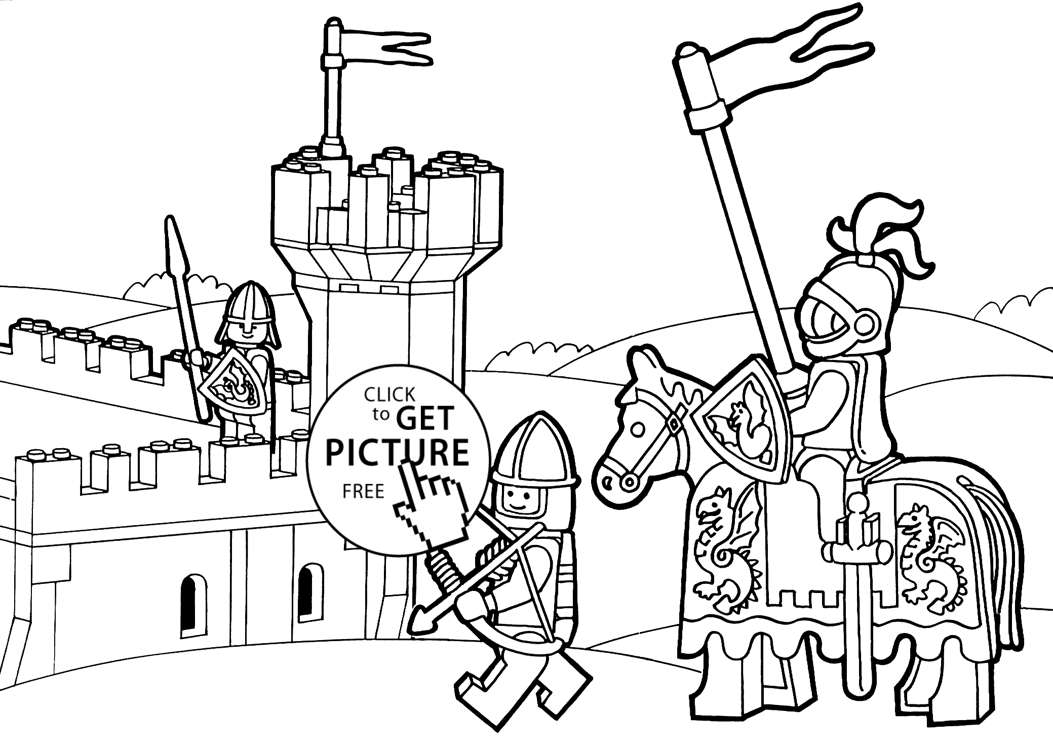 Knights Coloring Pages Lego Duplo Knights Coloring Page For Kids Printable Free Lego Duplo