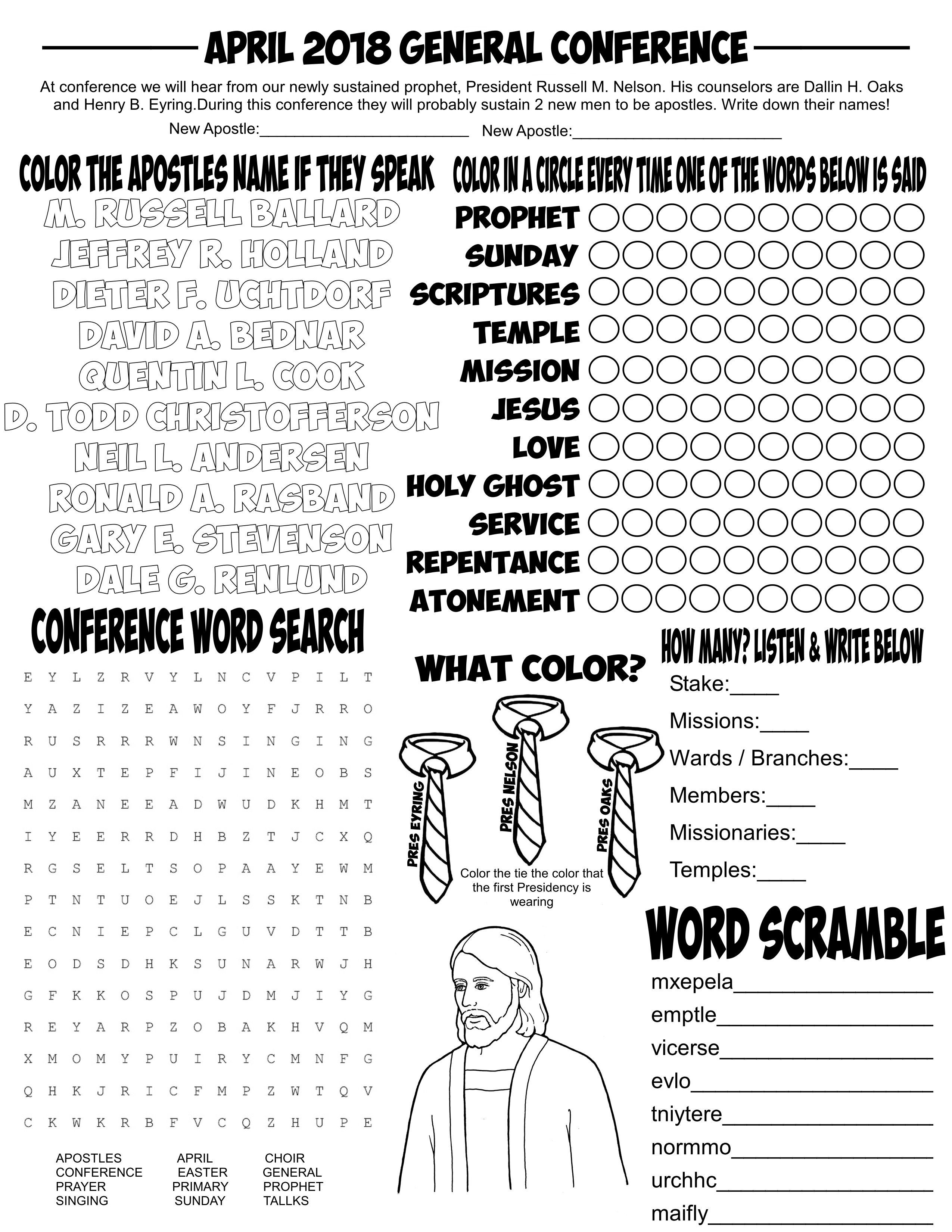 Lds Holy Ghost Coloring Page Lds General Conference Tie Coloring Pages Beautiful April 2018