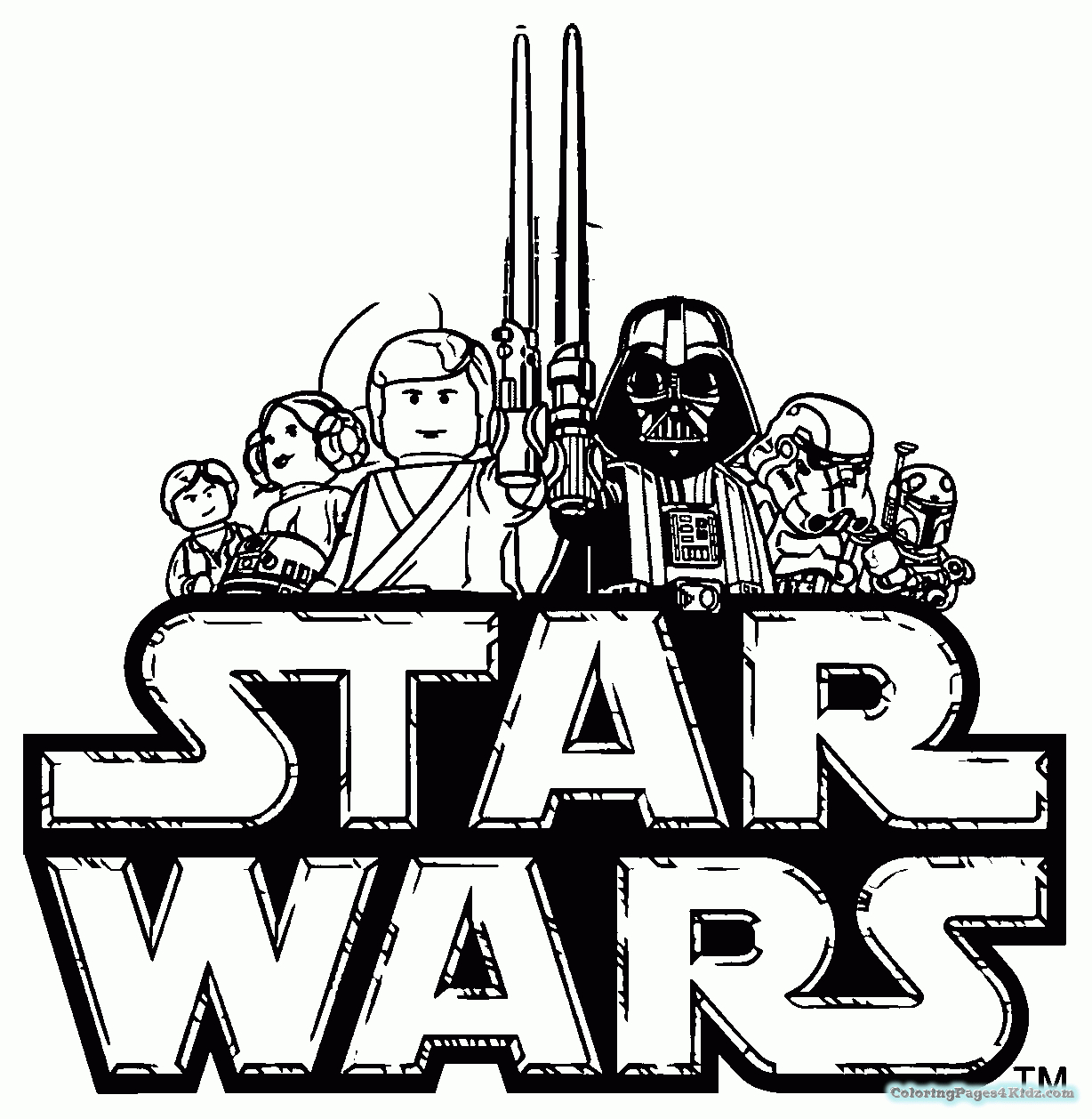 Lego Coloring Pages Star Wars Lego Star Wars Coloring Pages Coloringrocks