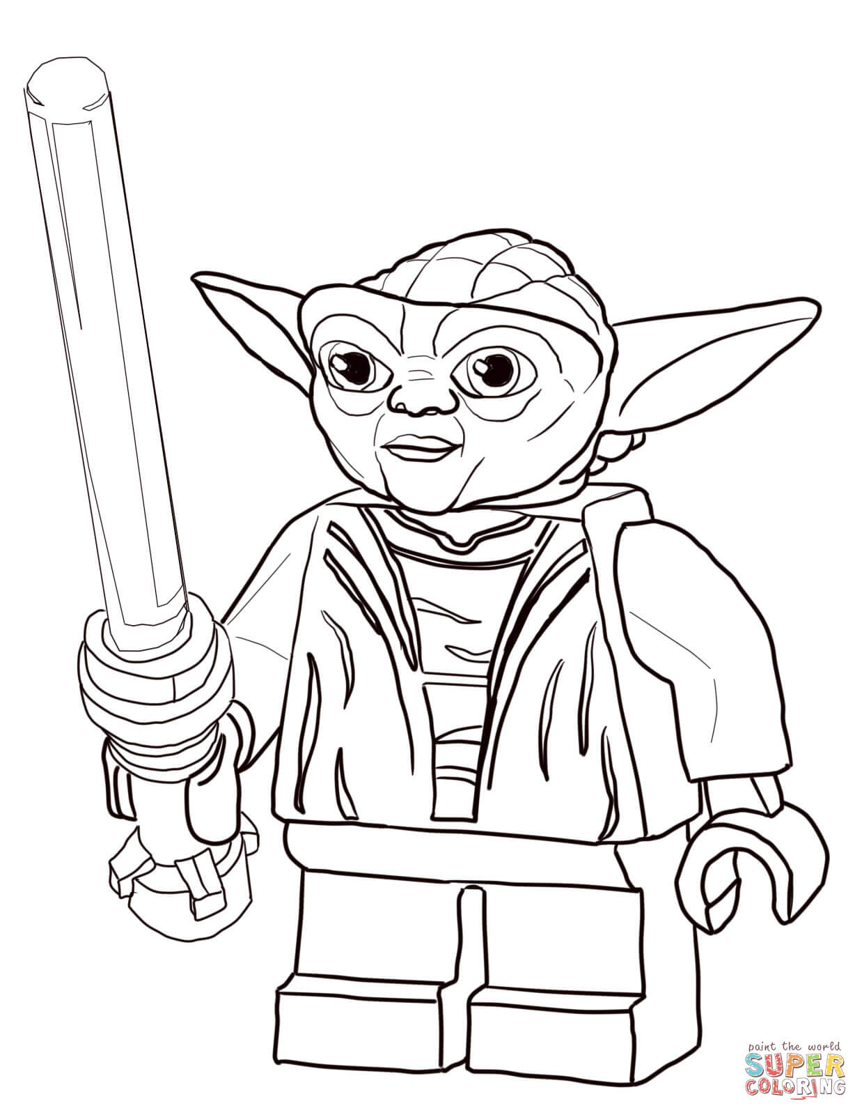 Lego Coloring Pages Star Wars Lego Star Wars Master Yoda Coloring Page Free Printable Coloring Pages